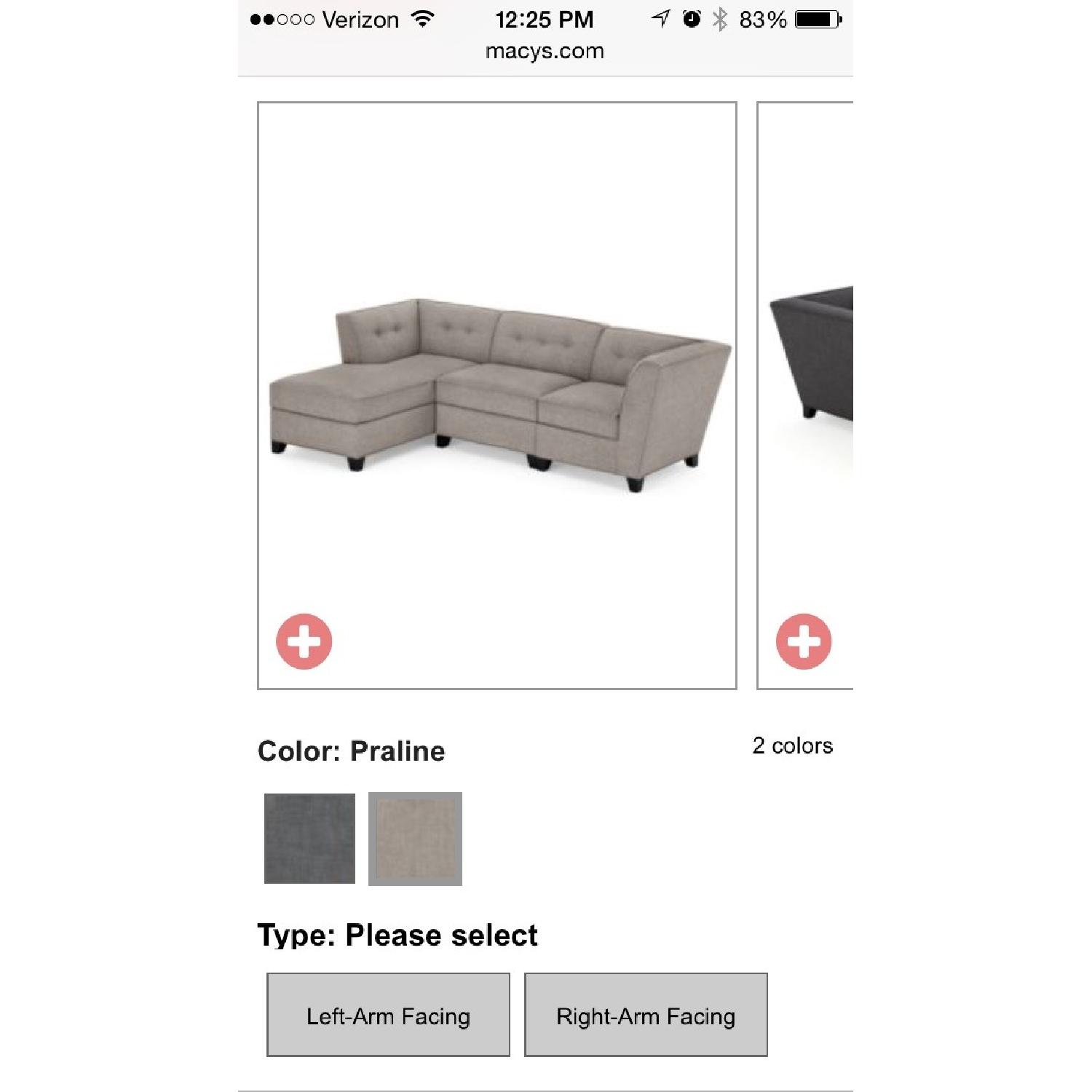 Macys Fabric Harper 3 Piece Sectional - image-4