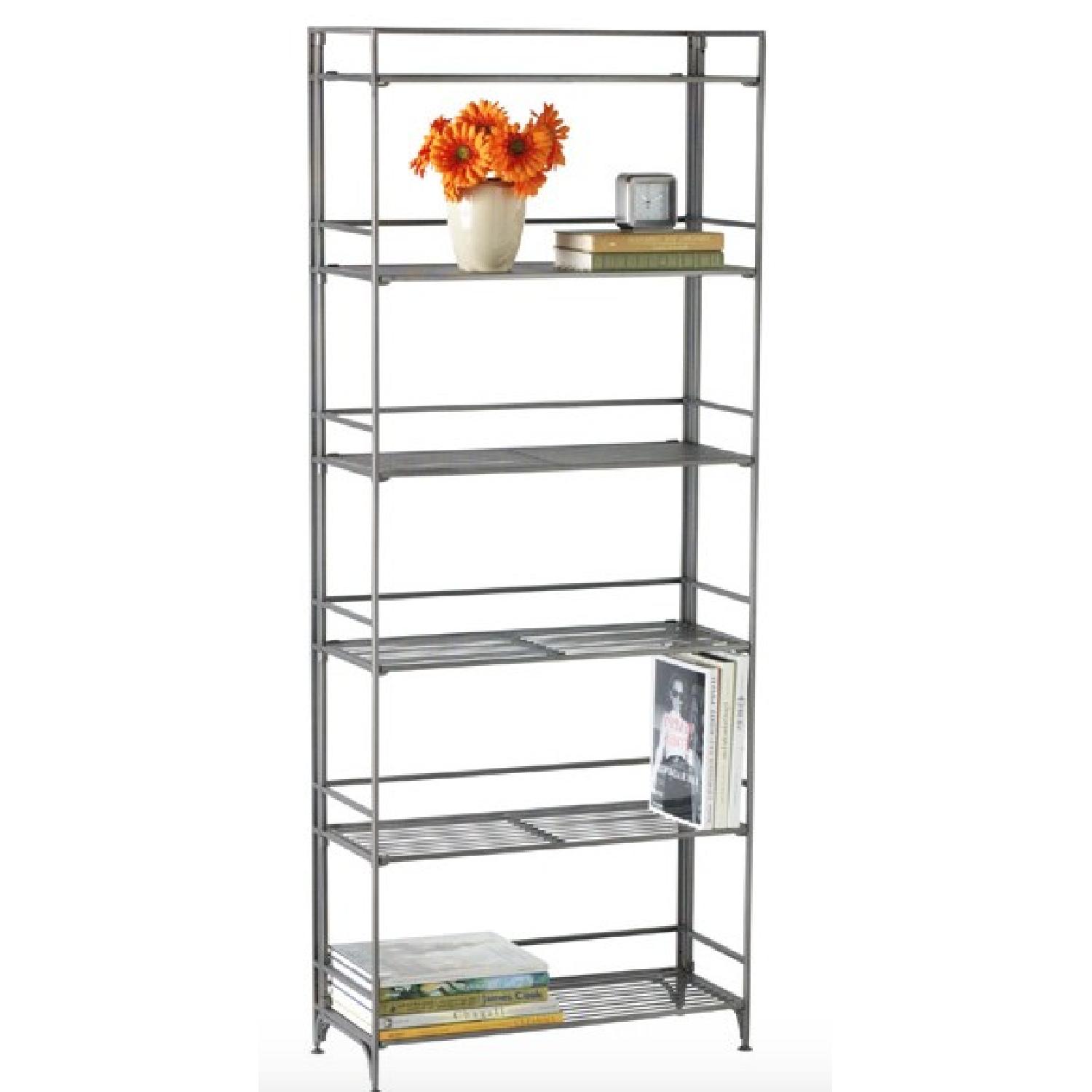 The Container Store 6-Shelf Iron Folding Bookcase - image-1