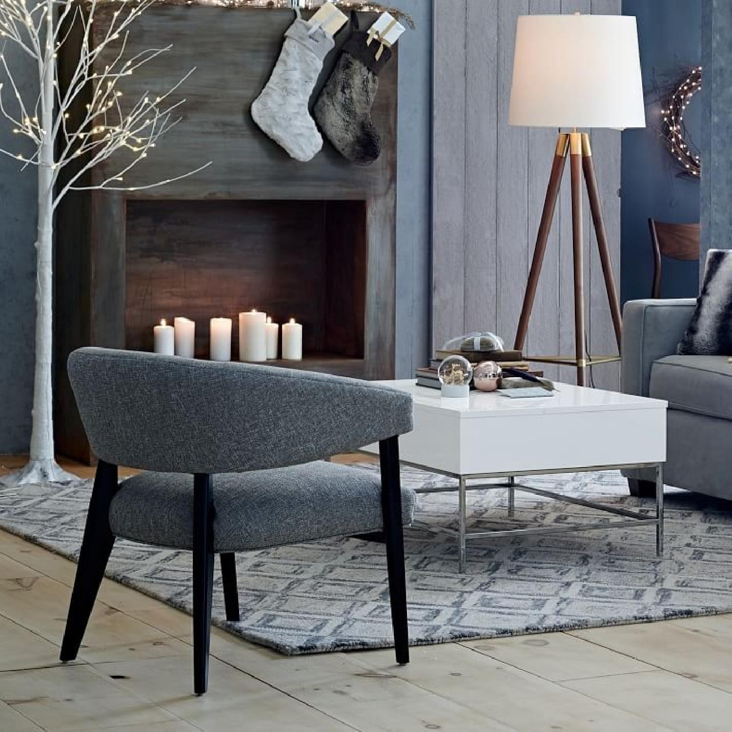 West Elm Storage Coffee Table in White Lacquer - image-1