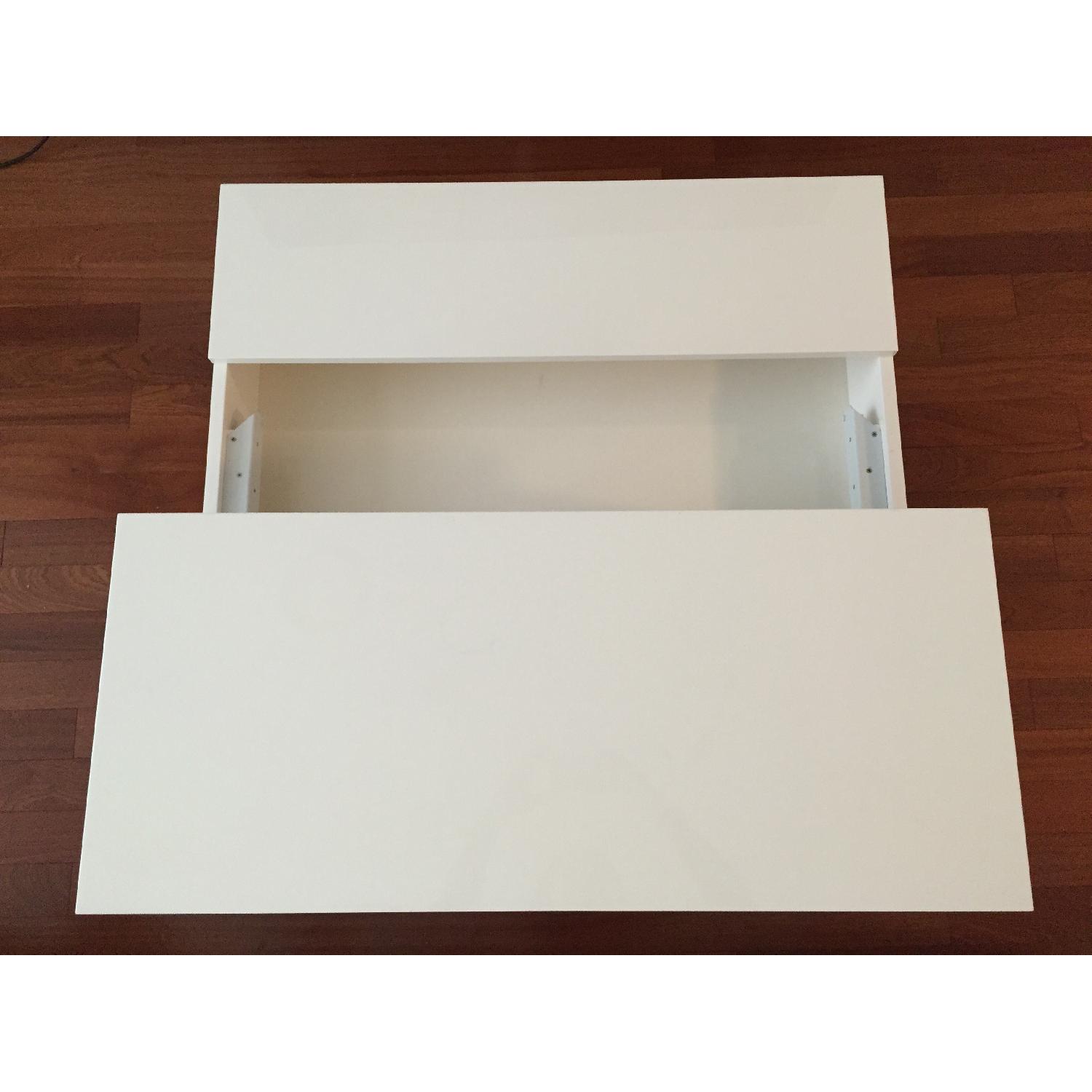 West Elm Storage Coffee Table in White Lacquer - image-5