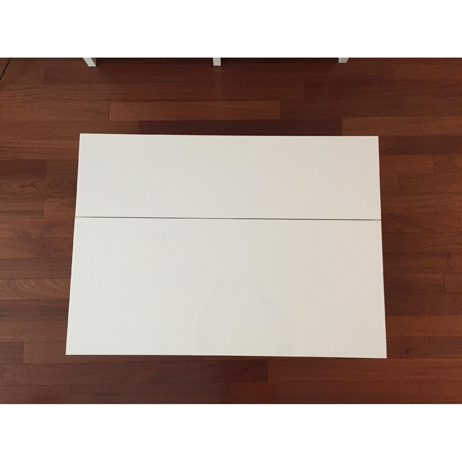 West Elm Storage Coffee Table in White Lacquer AptDeco