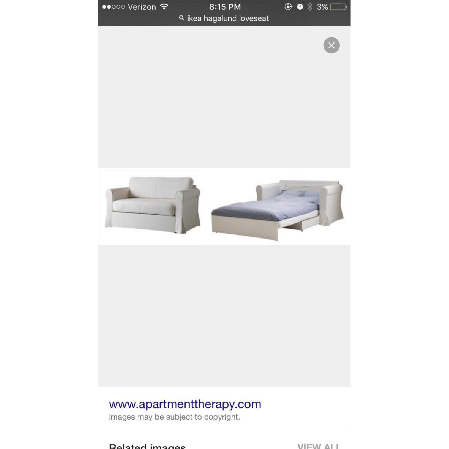 Ikea Hagalund Sleeper Loveseat AptDeco