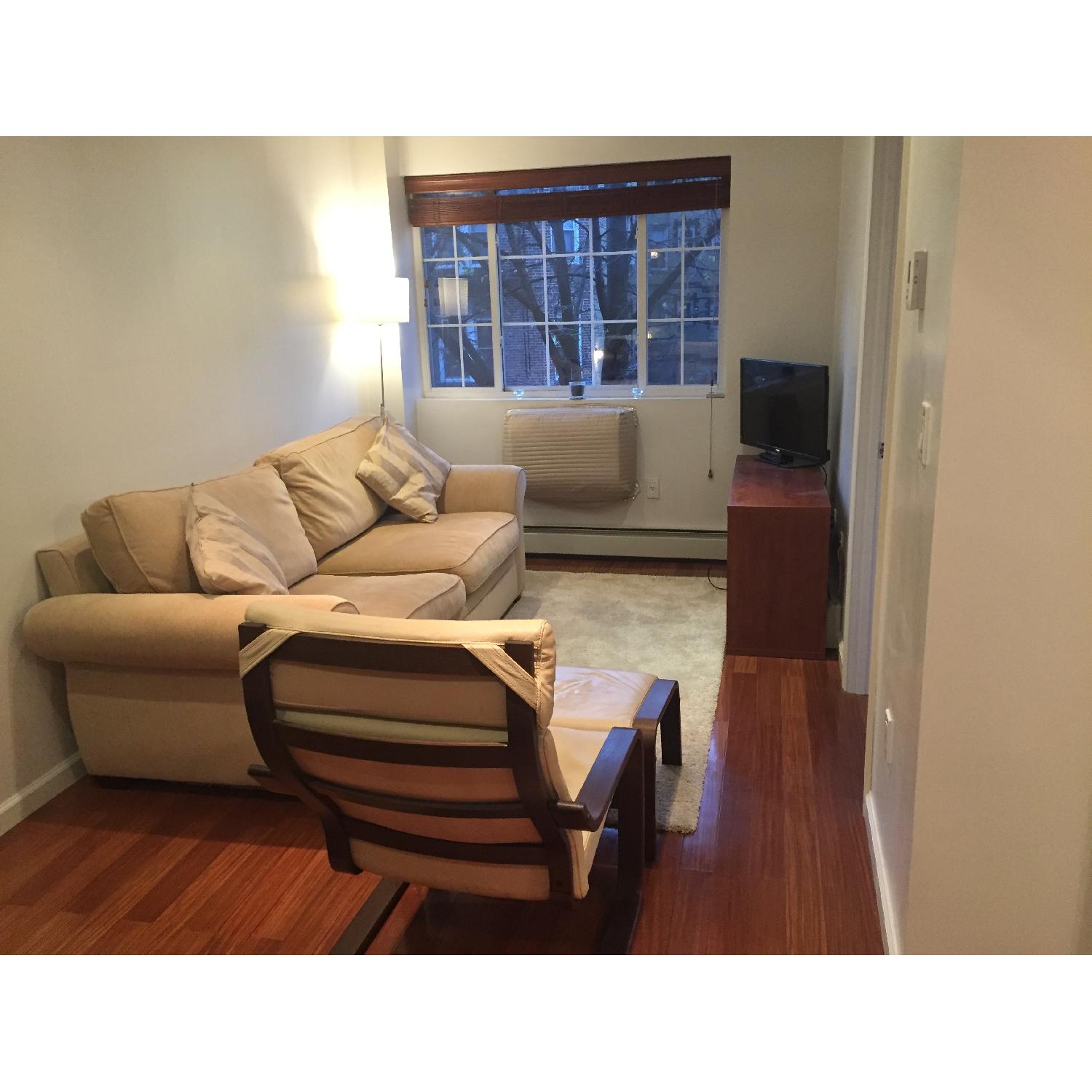 Pottery Barn Cream 3 Seater Sofa - image-1