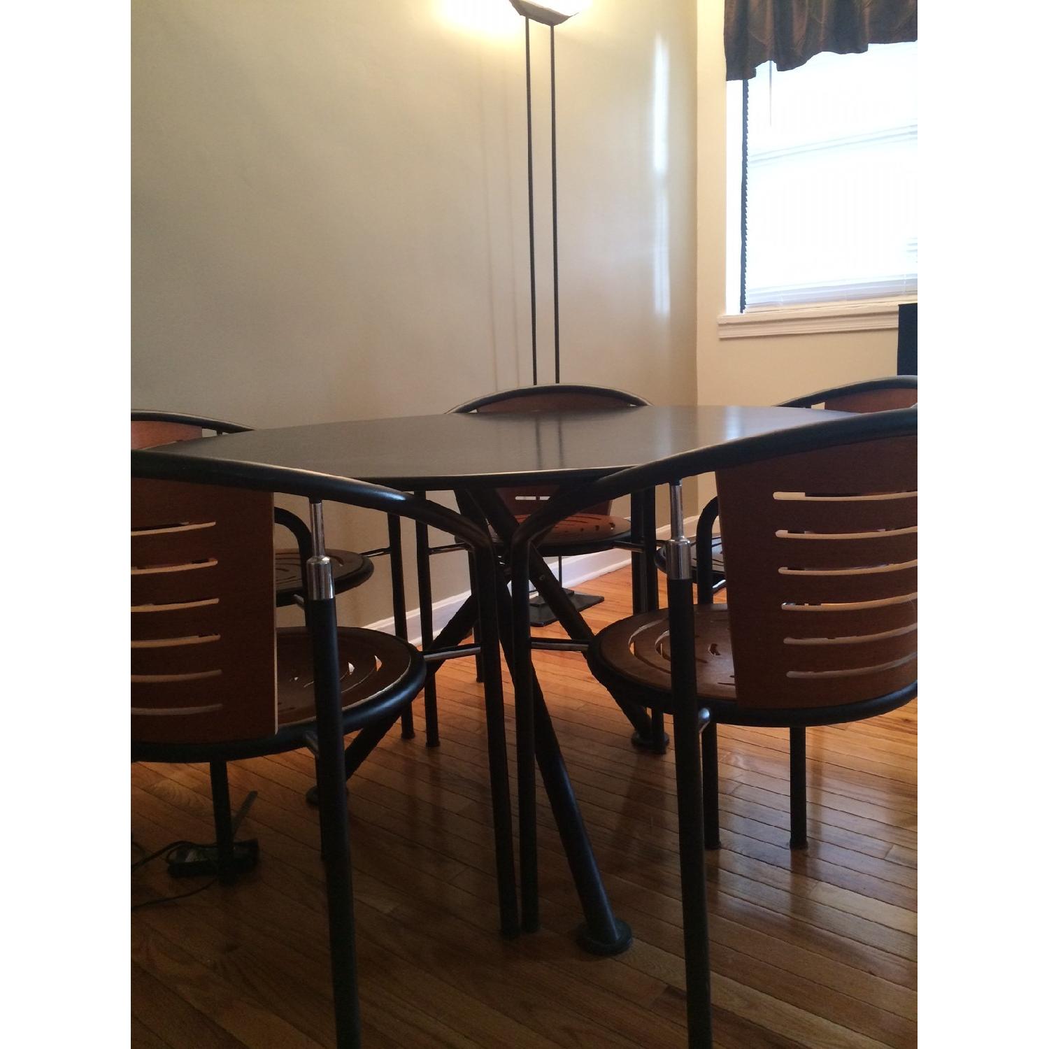 Johnny Sorenson & Rud Thygesen Round Dining Table w/ 5 Chairs - image-1