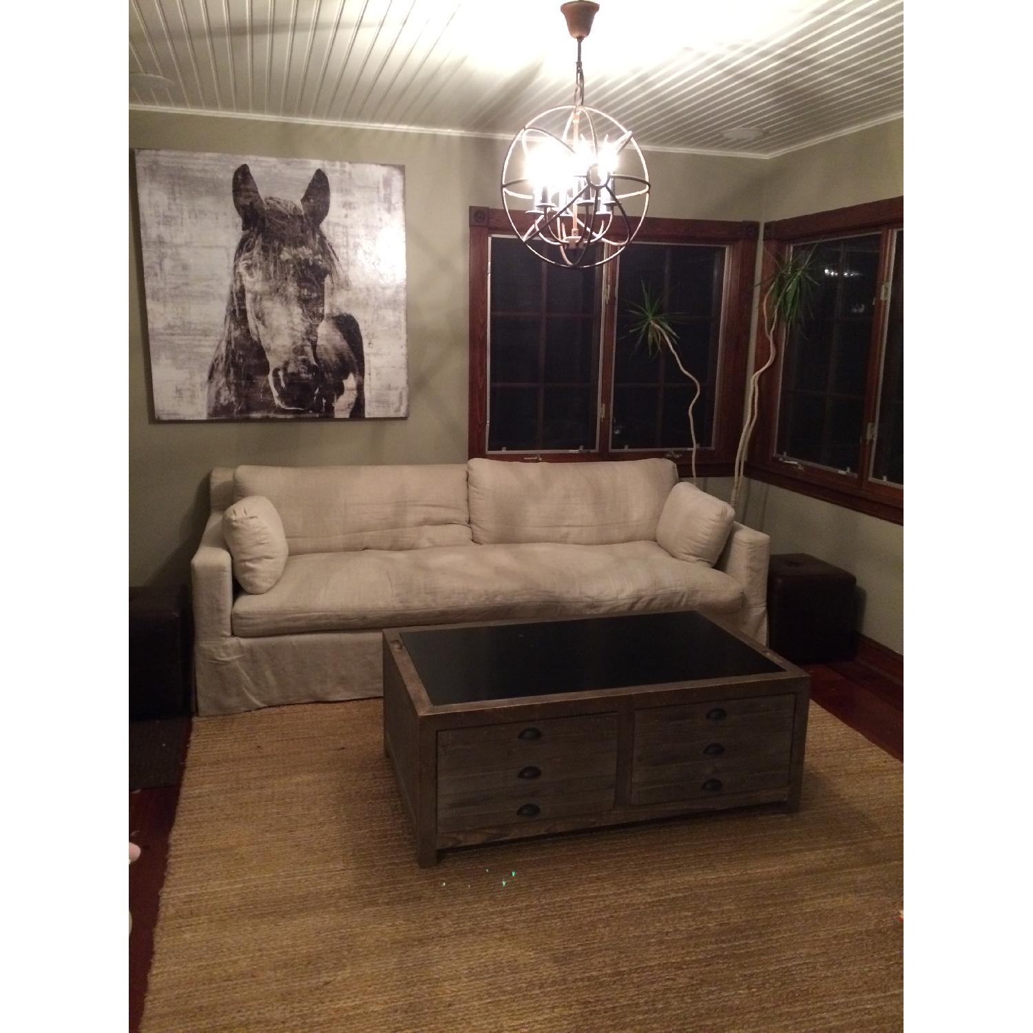 Restoration Hardware Belgian Track Arm Sofa - image-1