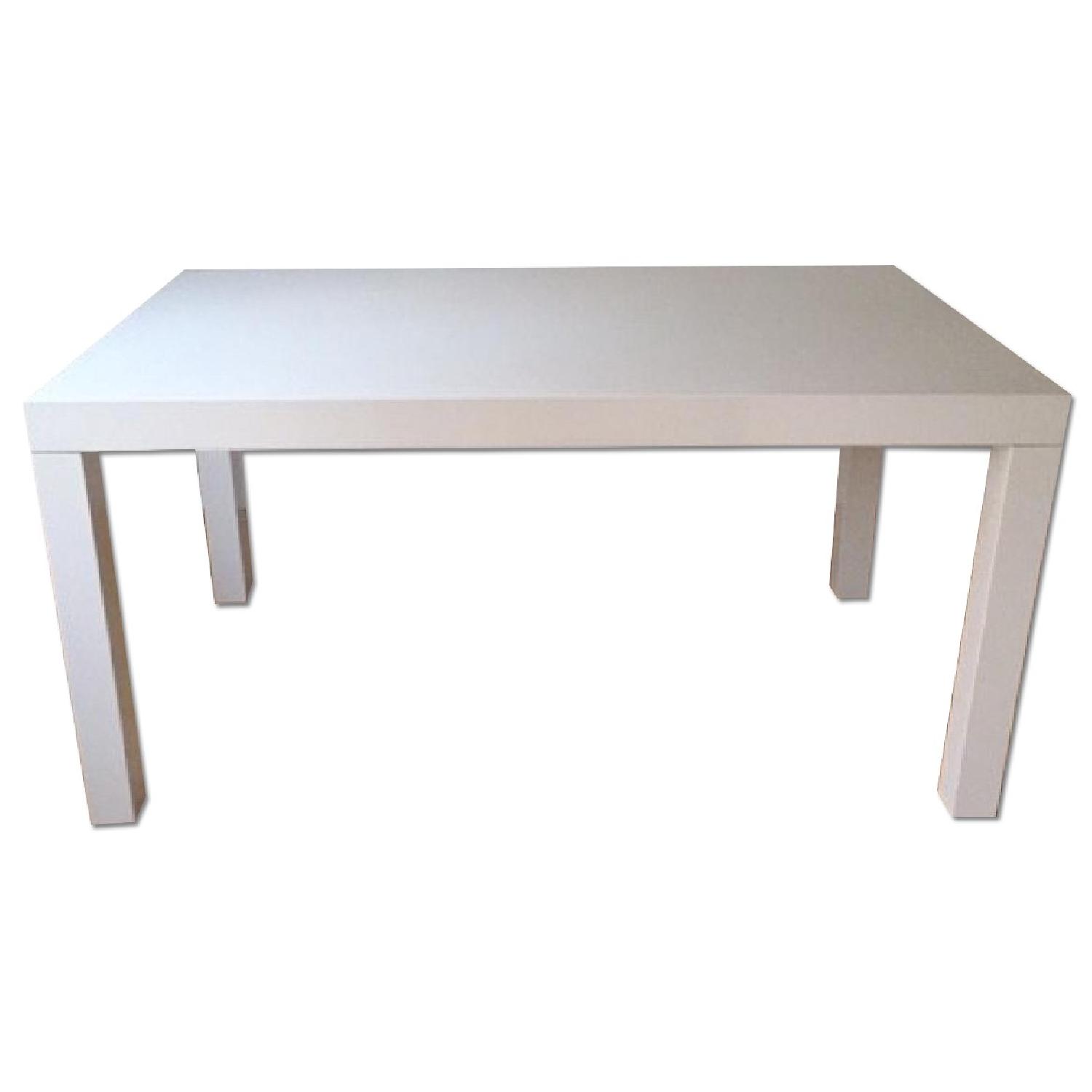 West Elm Parsons Dining Table in White AptDeco