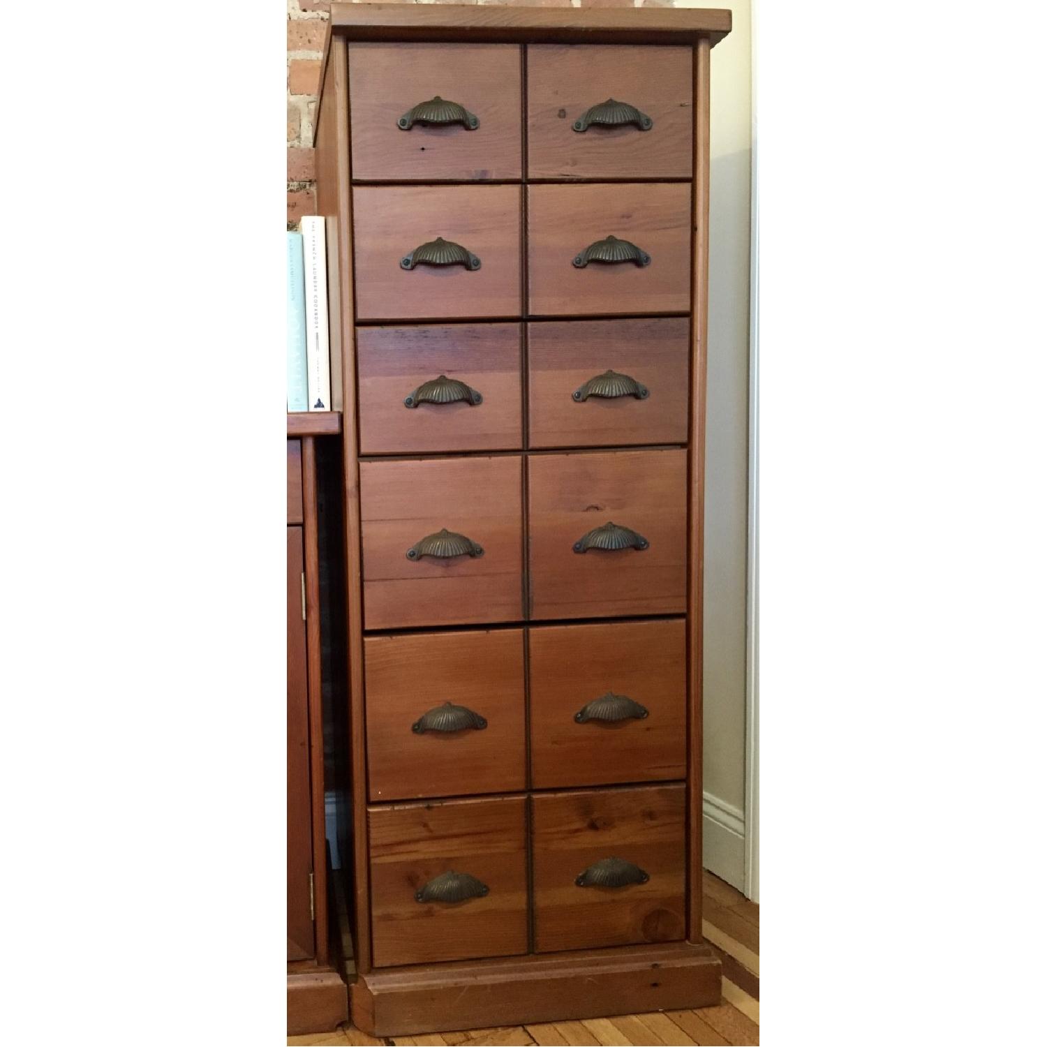 Solid Pine Tall Chest of Drawers AptDeco