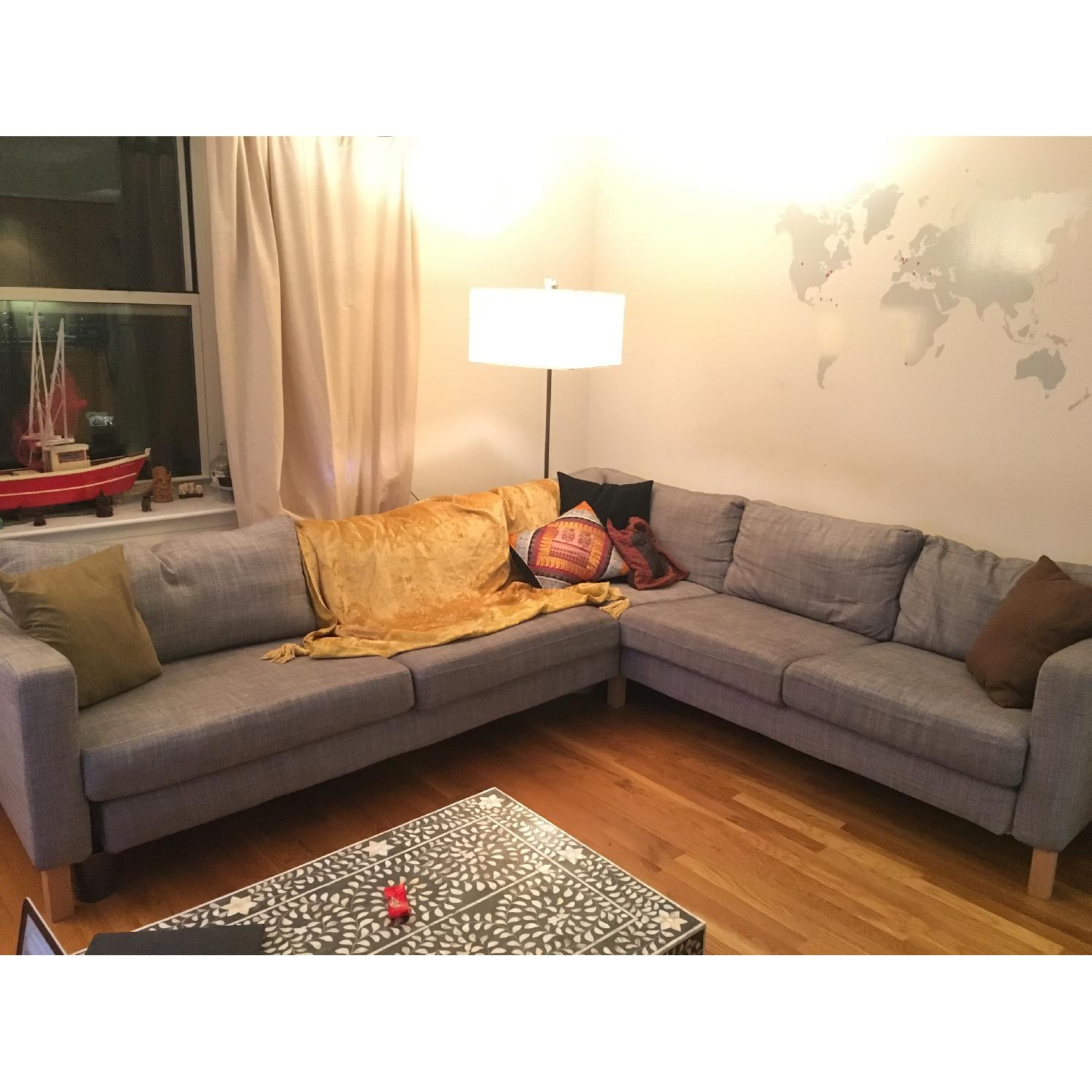 Ikea Karlstad Gray Sectional - image-1