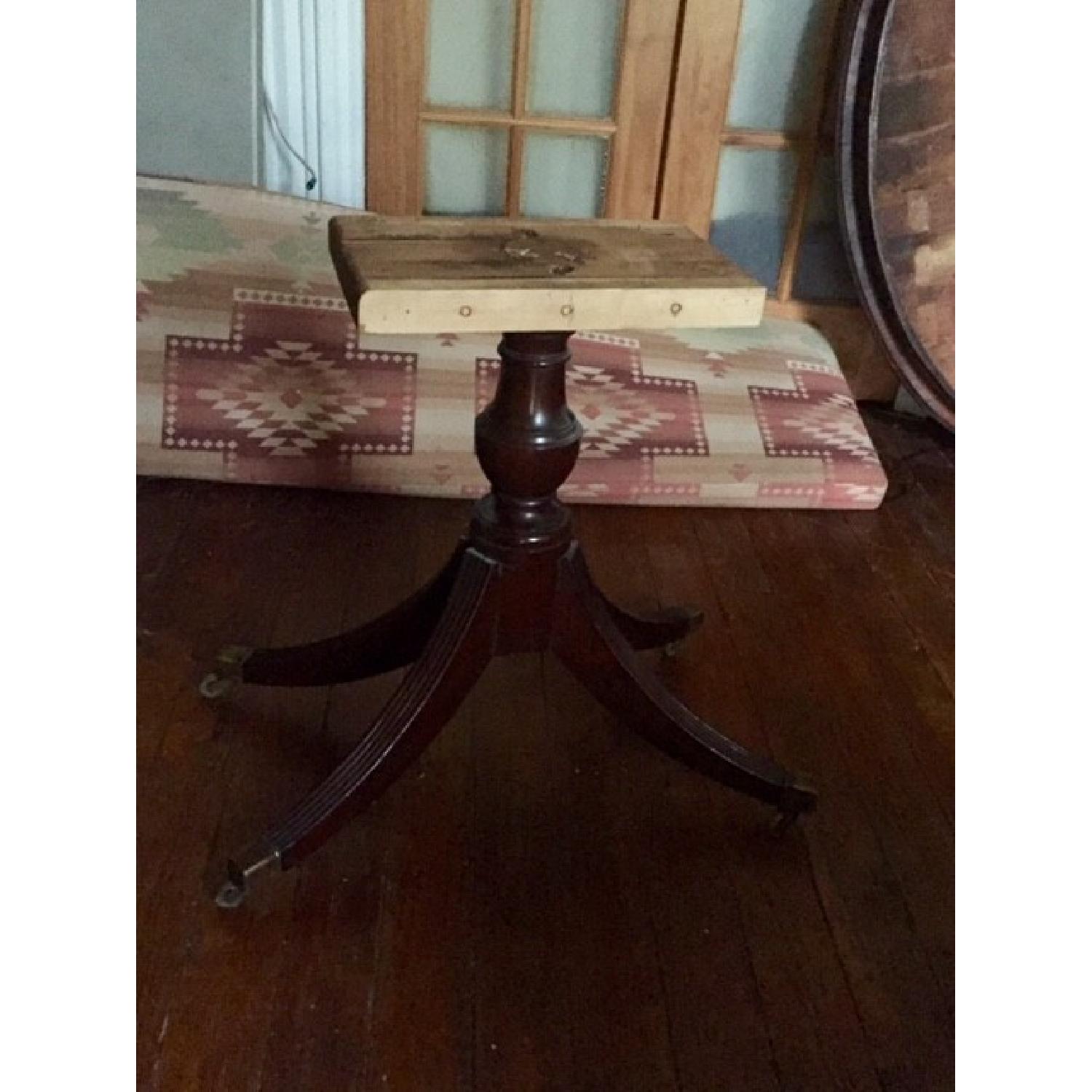Vintage Single Pedestal Oval Dining Table - image-2