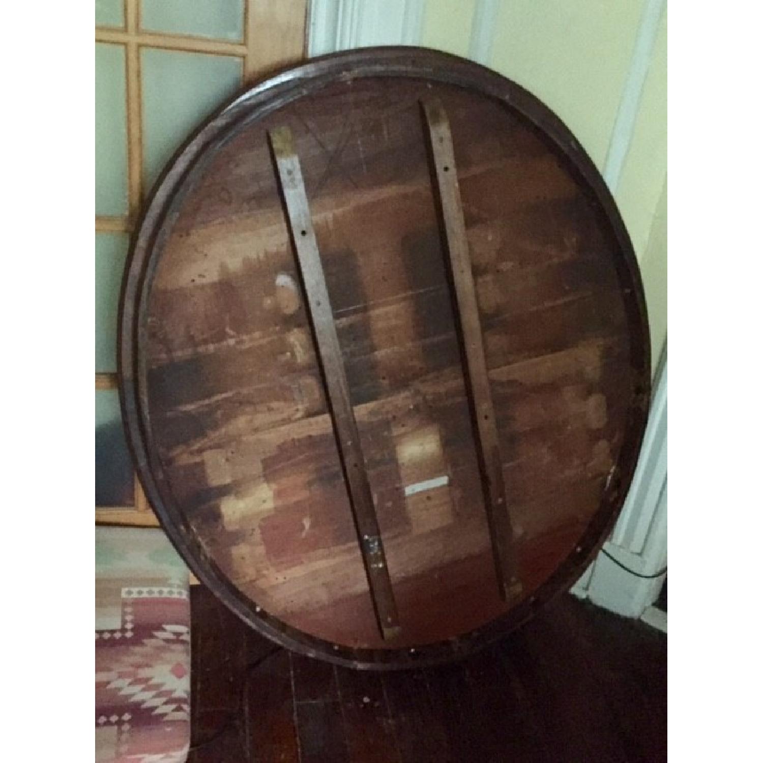 Vintage Single Pedestal Oval Dining Table - image-4