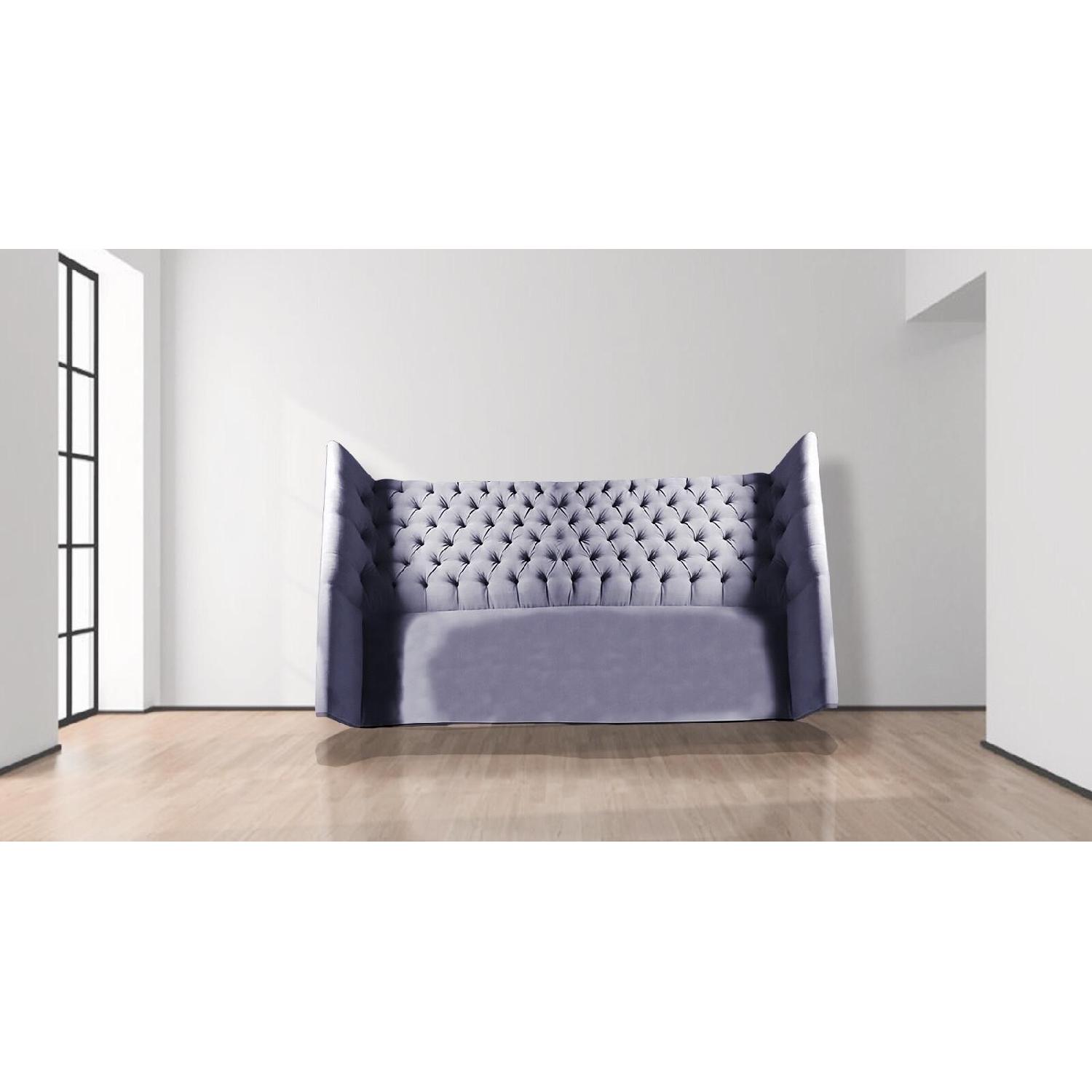 Mitchell Gold + Bob Williams Lavender King Size Velvet Tufted Headboard - image-1