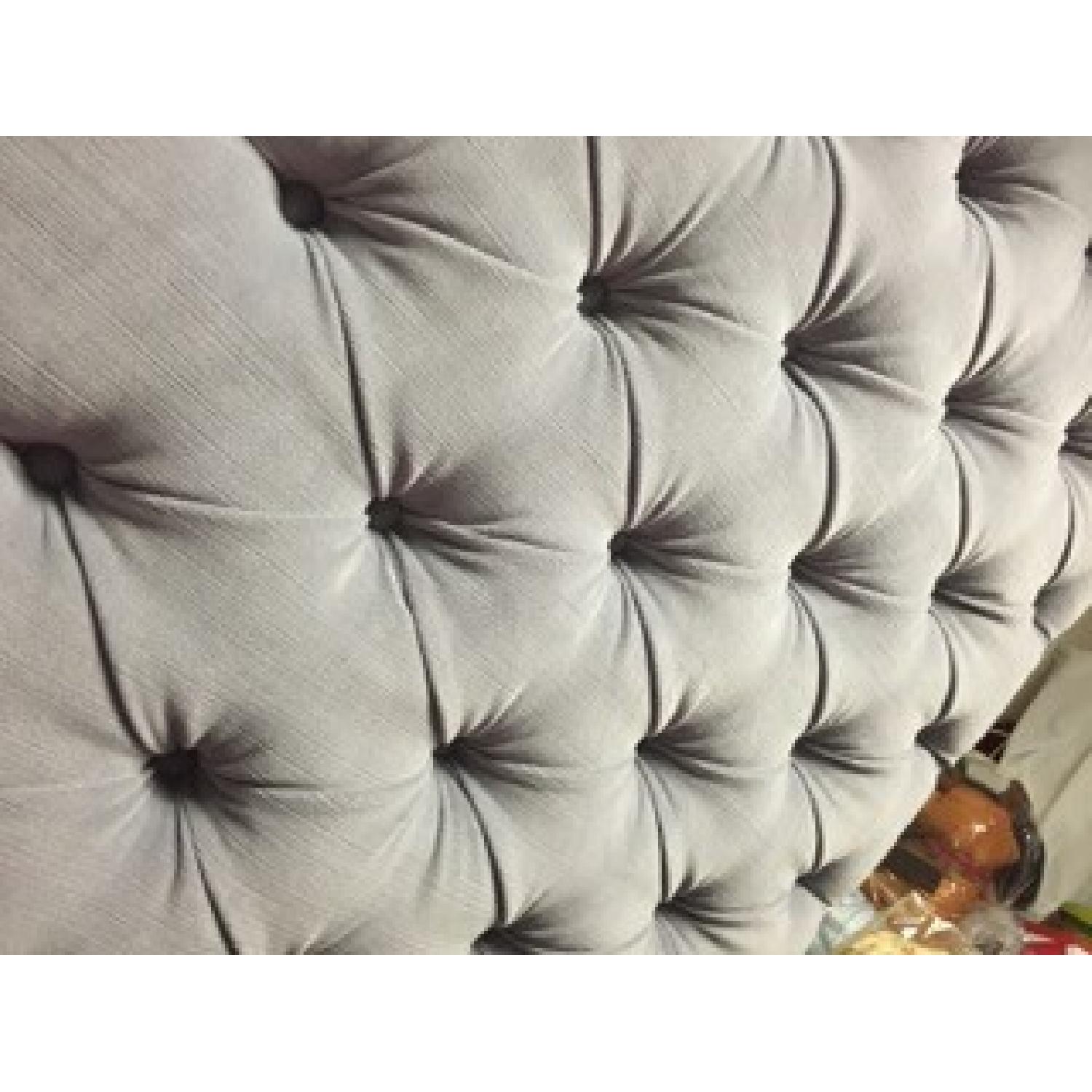 Mitchell Gold + Bob Williams Lavender King Size Velvet Tufted Headboard - image-3