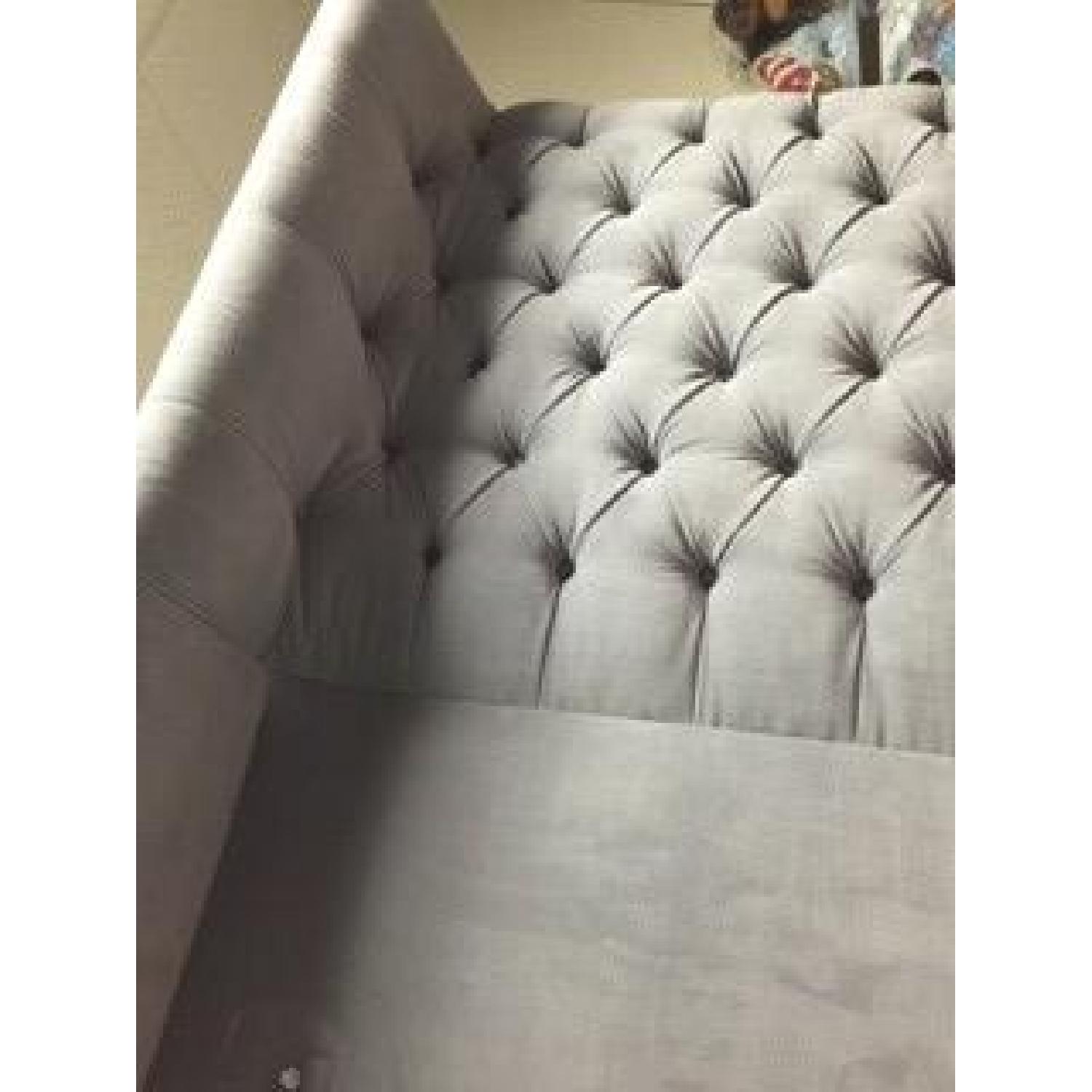 Mitchell Gold + Bob Williams Lavender King Size Velvet Tufted Headboard - image-4