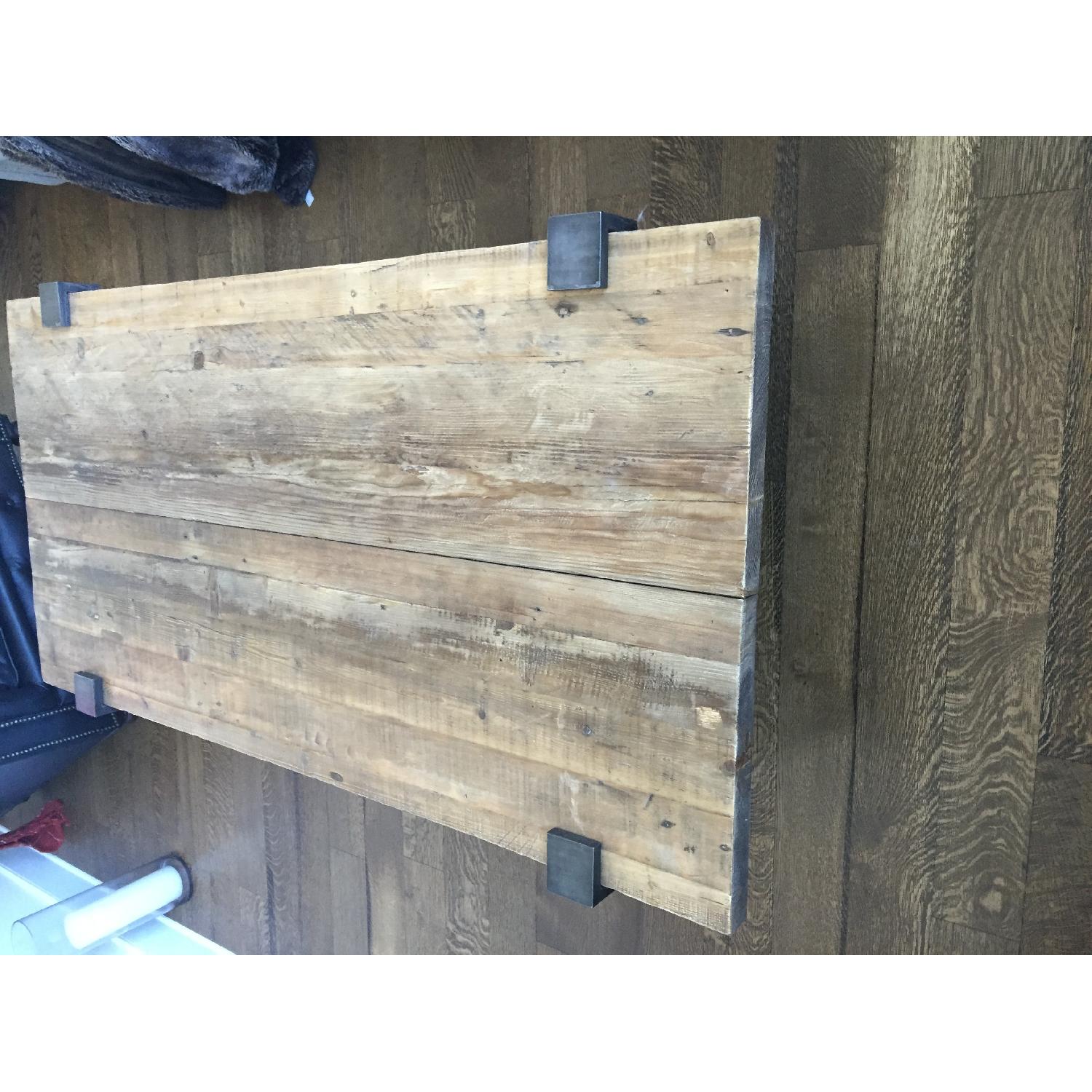 Restoration Hardware Reclaimed Pine & Steel Clamp Coffee Table - image-3