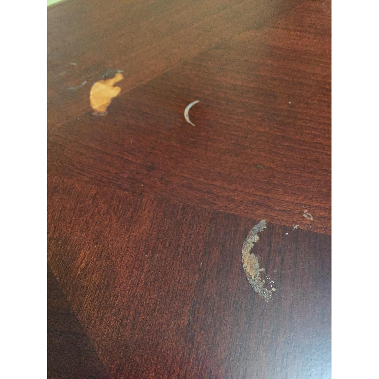 Expandable Cherry Wood Dining Table w/ 6 Chairs - image-6