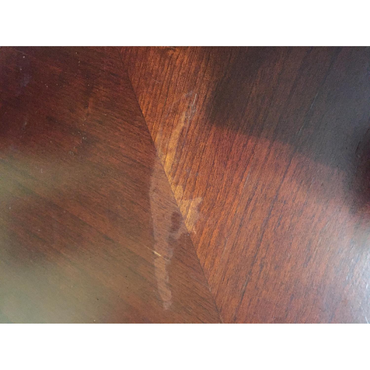 Expandable Cherry Wood Dining Table w/ 6 Chairs - image-7