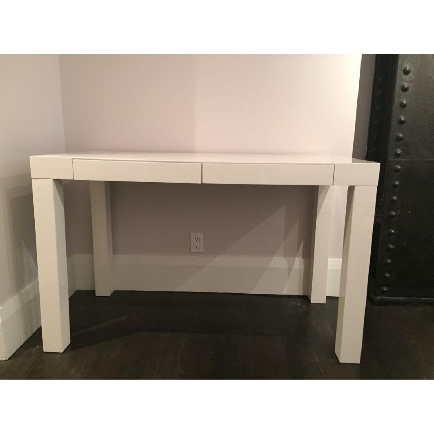 West Elm Style Mid-Century Modern Parsons Desk + Matching Chair & File Cabinet - image-4