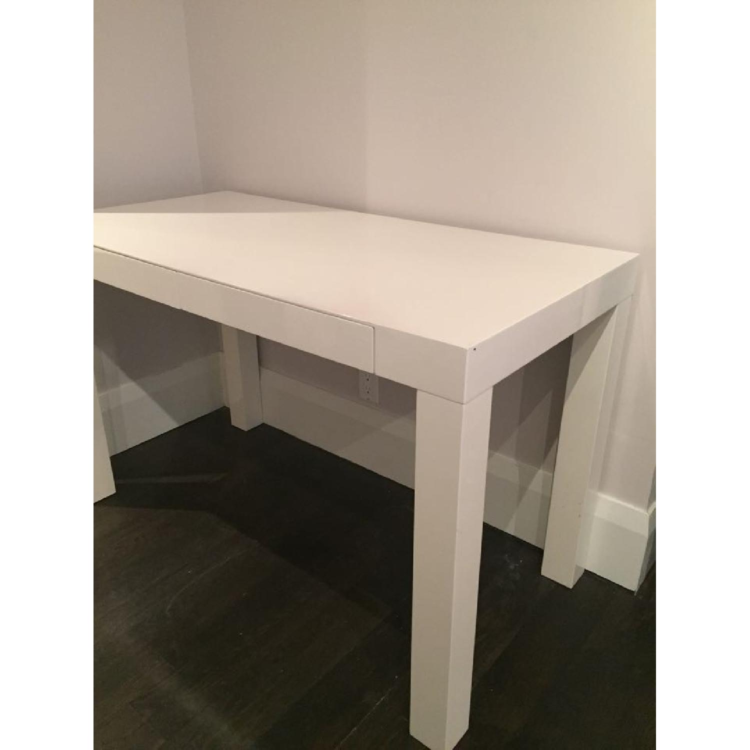 West Elm Style Mid-Century Modern Parsons Desk + Matching Chair & File Cabinet - image-8