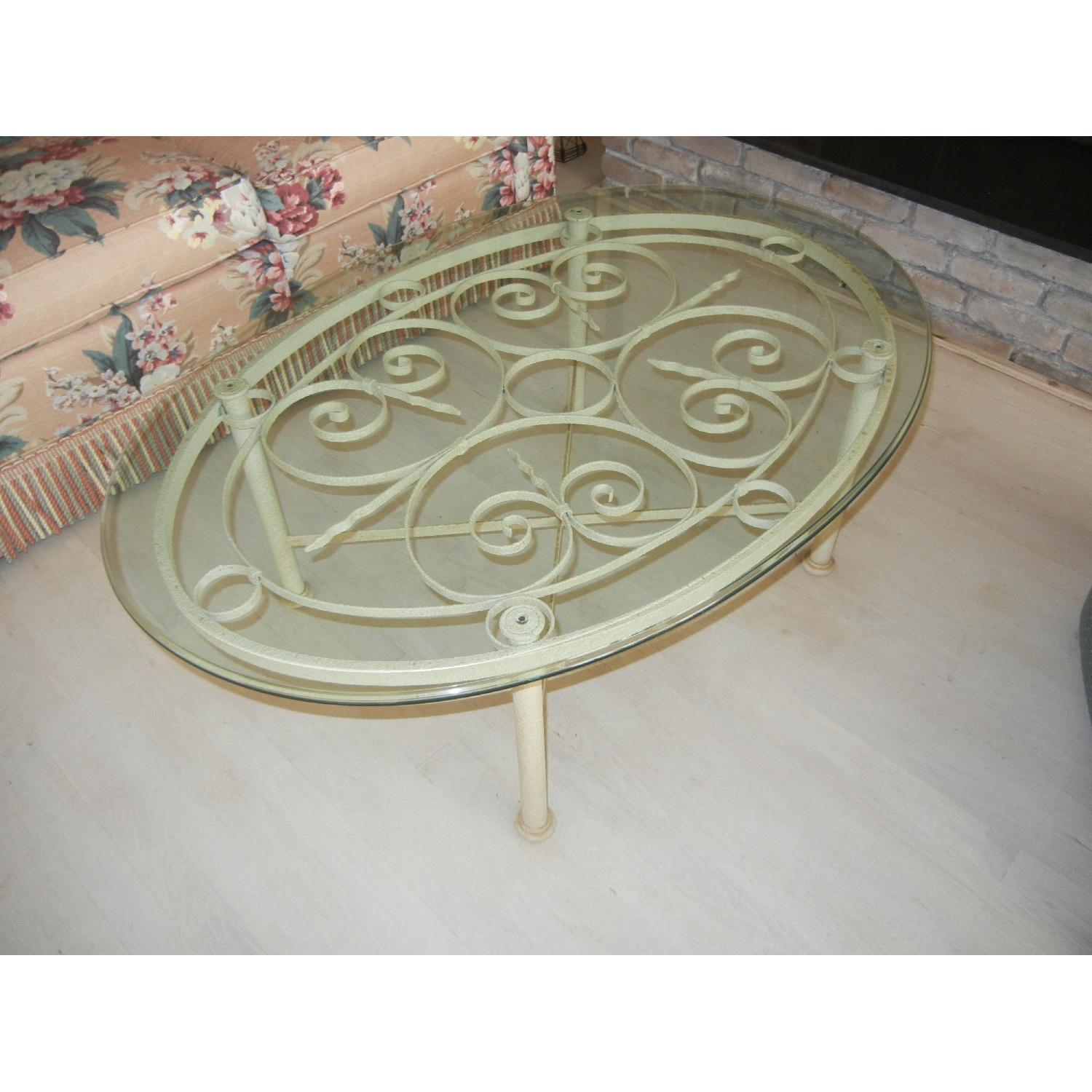 Ethan Allen Oval Coffee Table - image-1