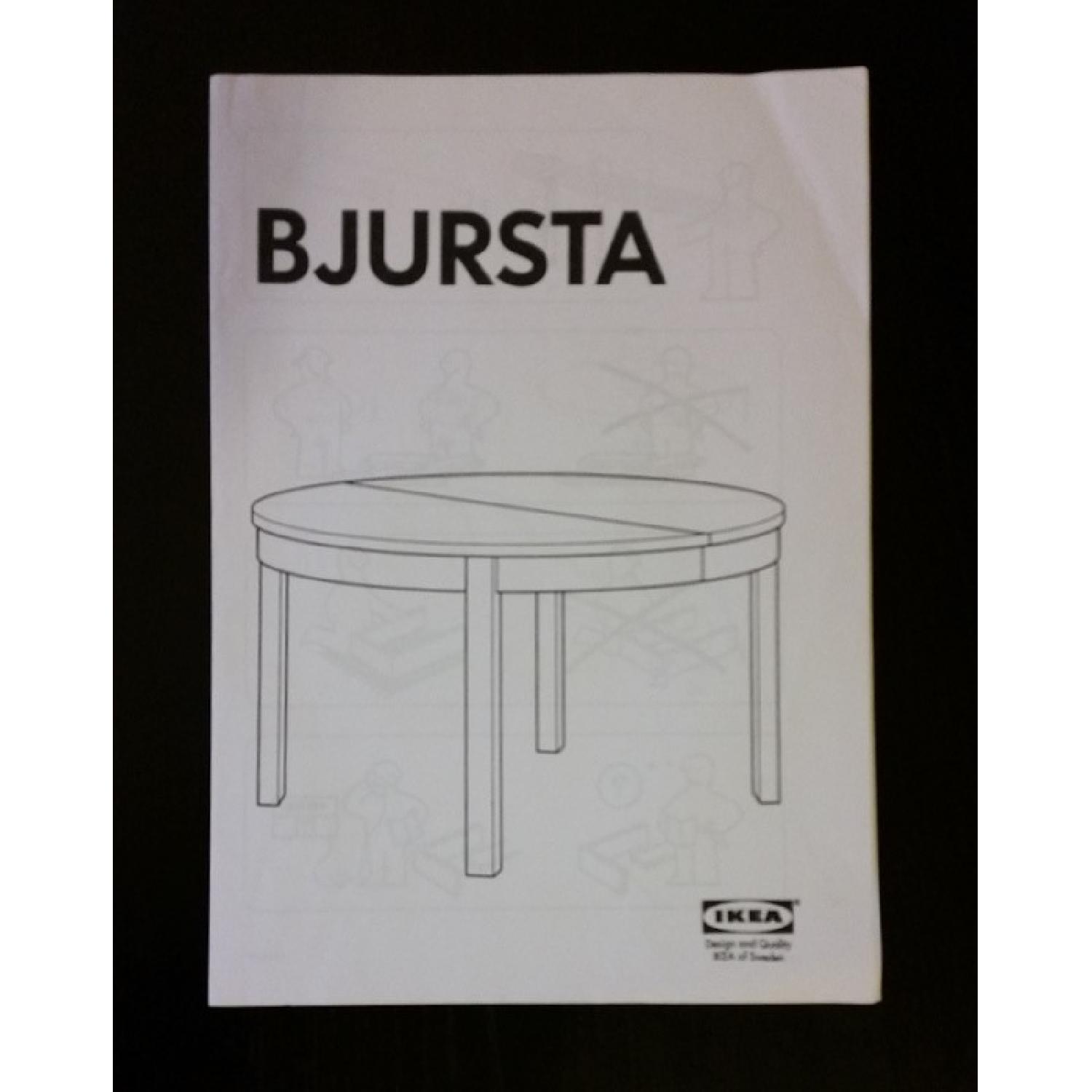 Ikea Bjursta Extendable Brown-Black Round Table w/ 4 Chairs - image-8