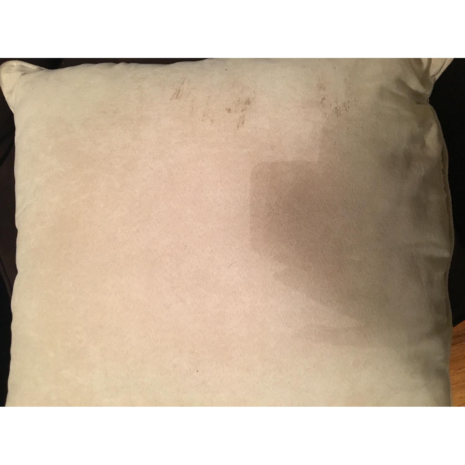 Suede/Leather Brown & Beige Sectional Sofa - image-6