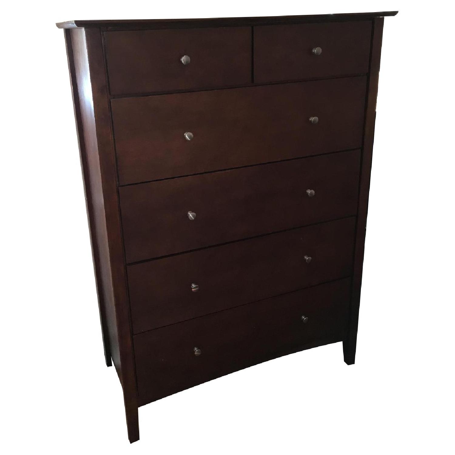 Solid Wood Tall 6 Drawer Dresser - image-0