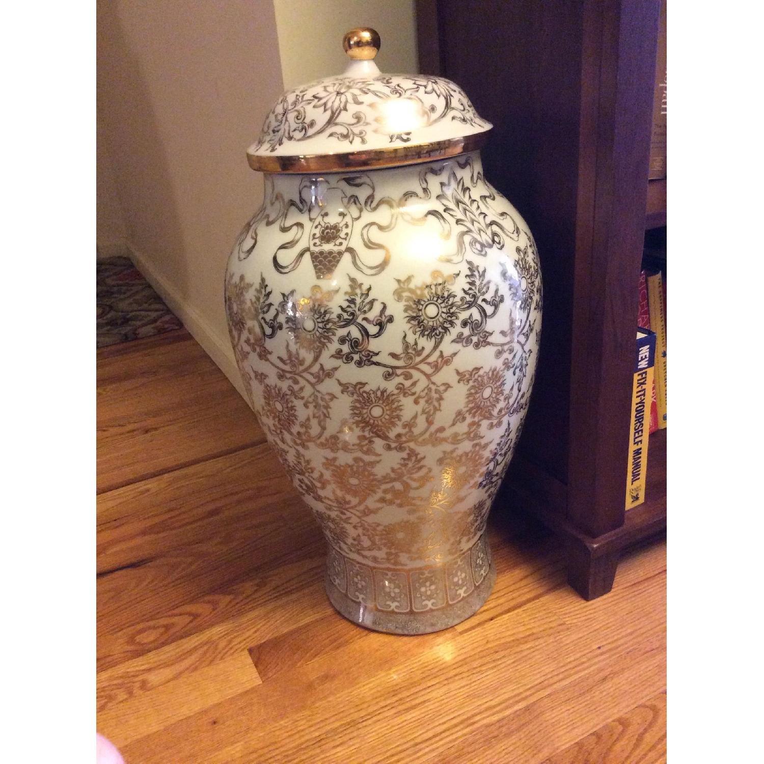 Pottery Barn Large Porcelain Vase - image-1