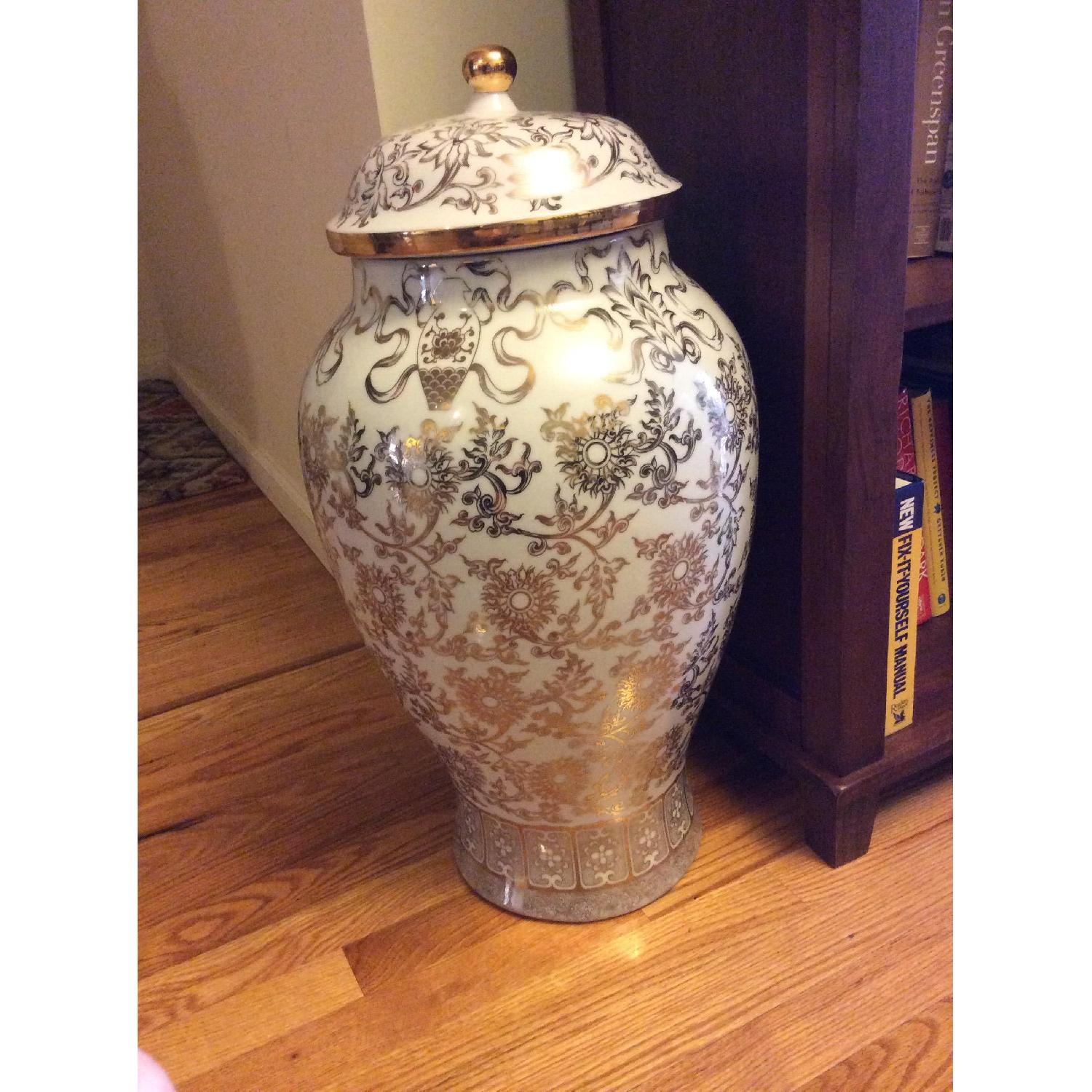 Pottery Barn Large Porcelain Vase - image-2
