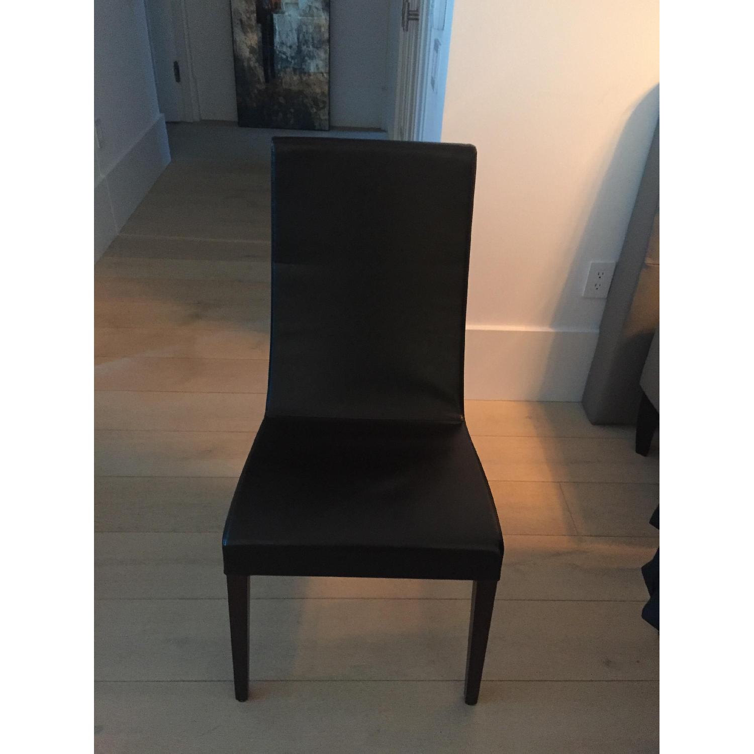 Jensen Lewis Calligaris Leather & Wood Dining Chairs - Set of 8 - image-1
