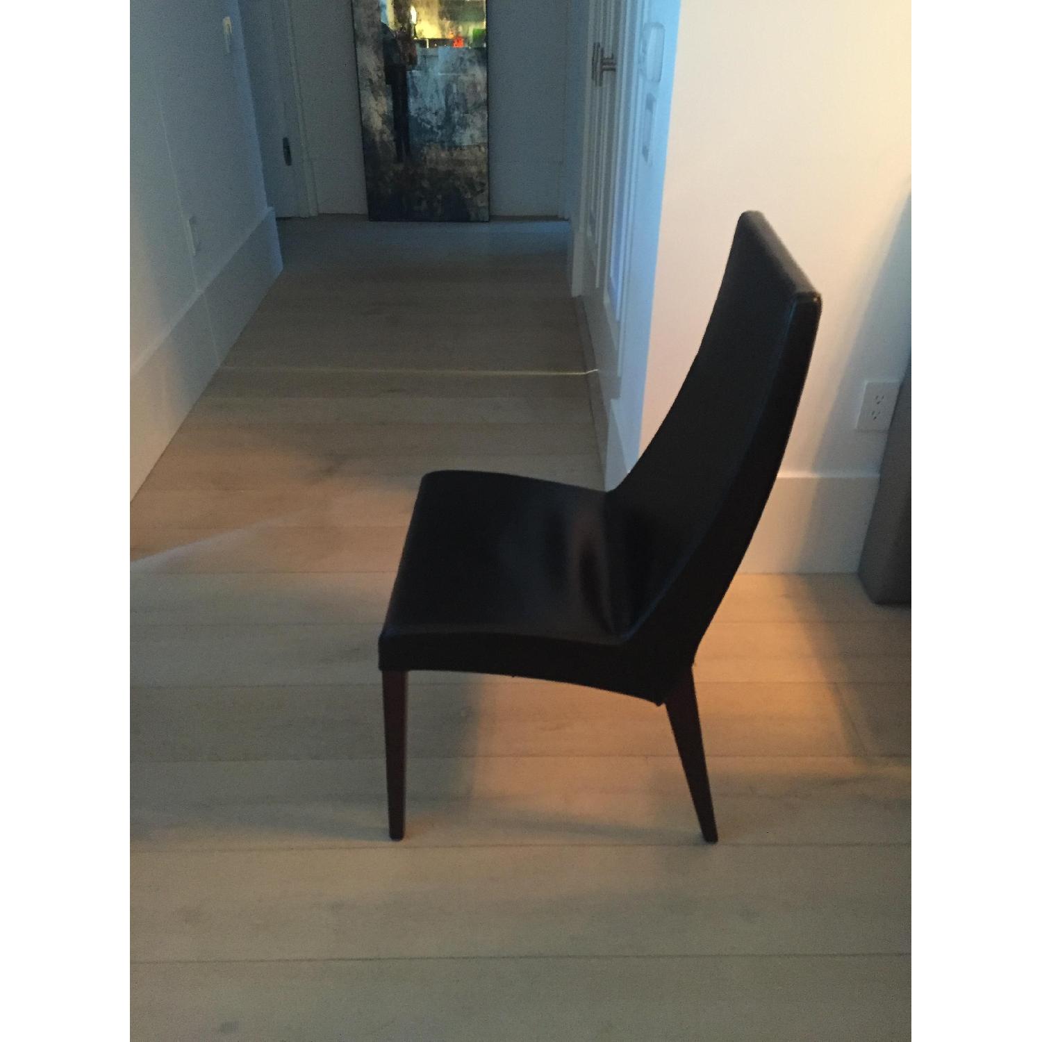 Jensen Lewis Calligaris Leather & Wood Dining Chairs - Set of 8 - image-3