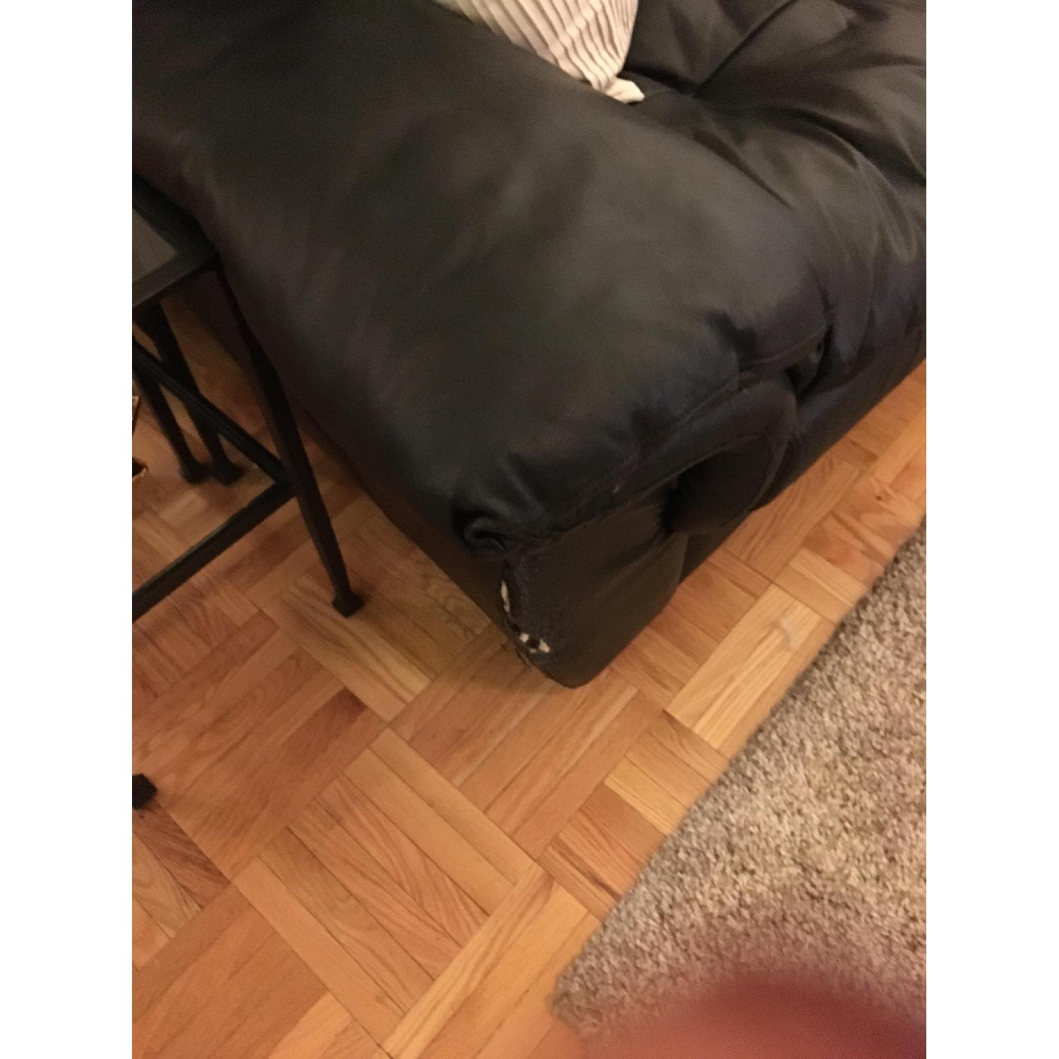 3 Seater Leather Fold Out Sofa Bed - image-4