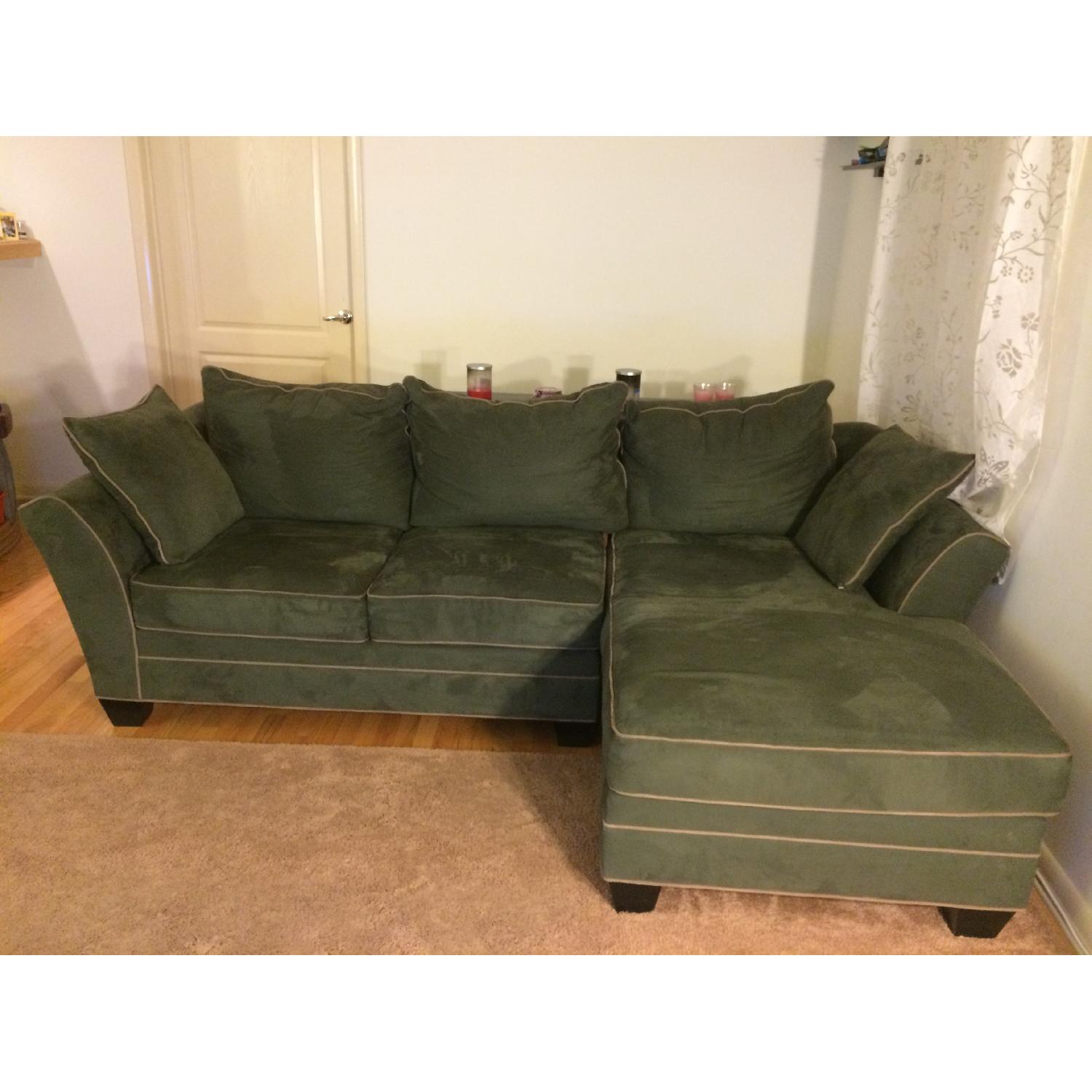 Raymour & Flanigan Forest Hill 2-Piece Microfiber Sectional Sofa - image-1