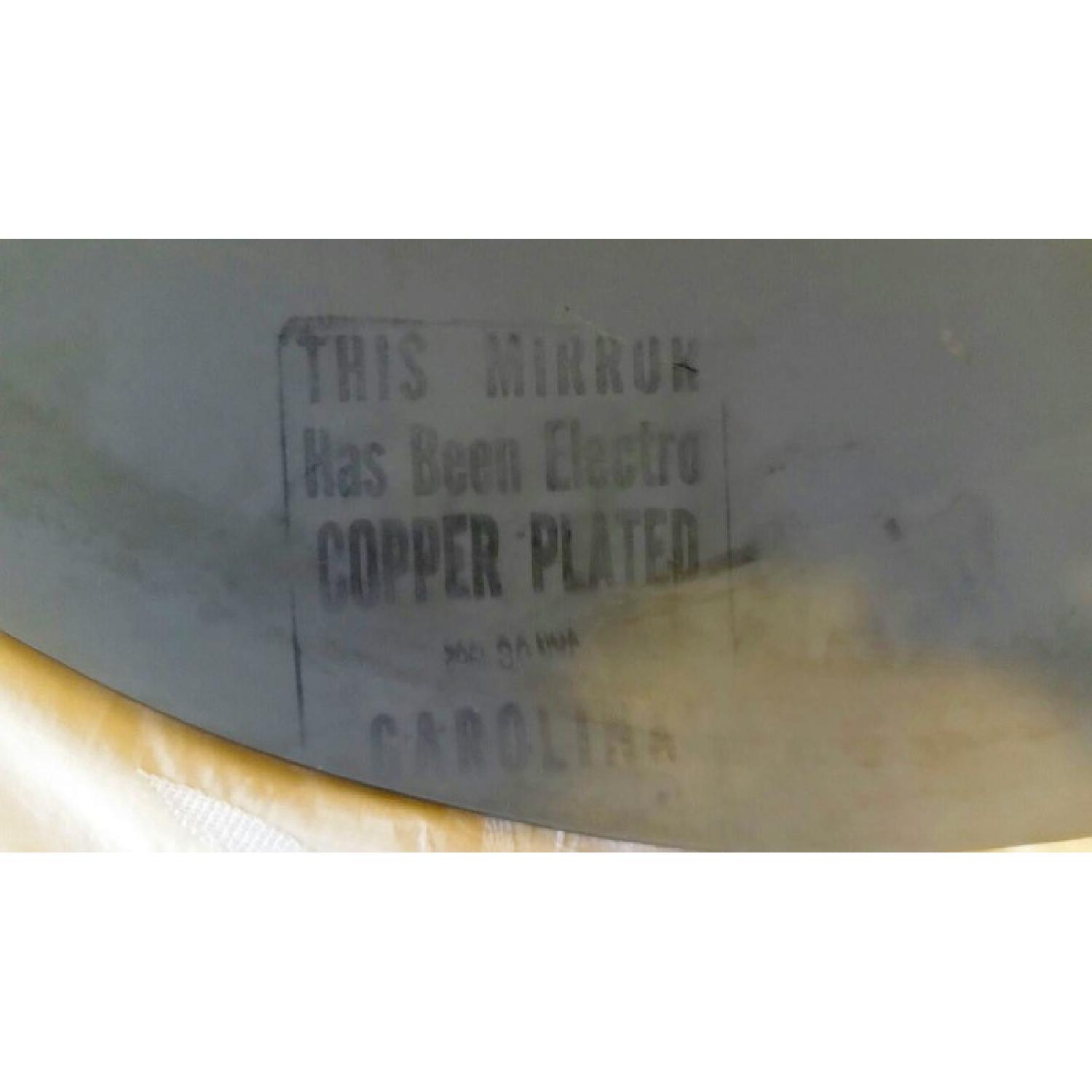 Frameless Antique  Round Electro Copper Plated Mirror - image-4