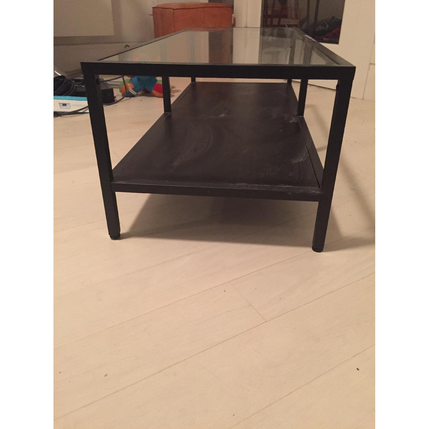 Small Slim Glass Top Coffee Table - image-2