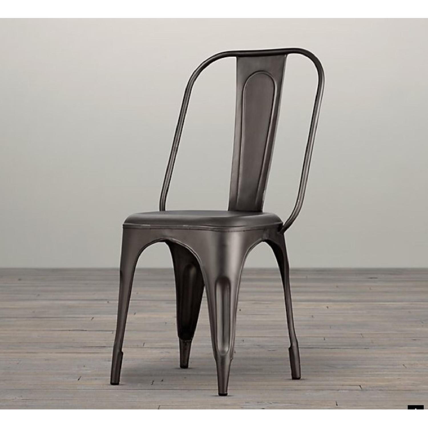 Restoration Hardware Burnished Steel Remy Side Chair - image-1