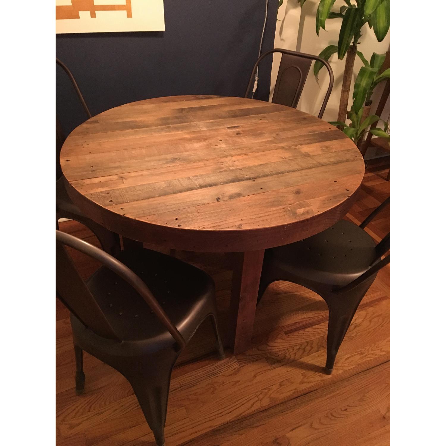 Restoration Hardware Burnished Steel Remy Side Chair - image-3