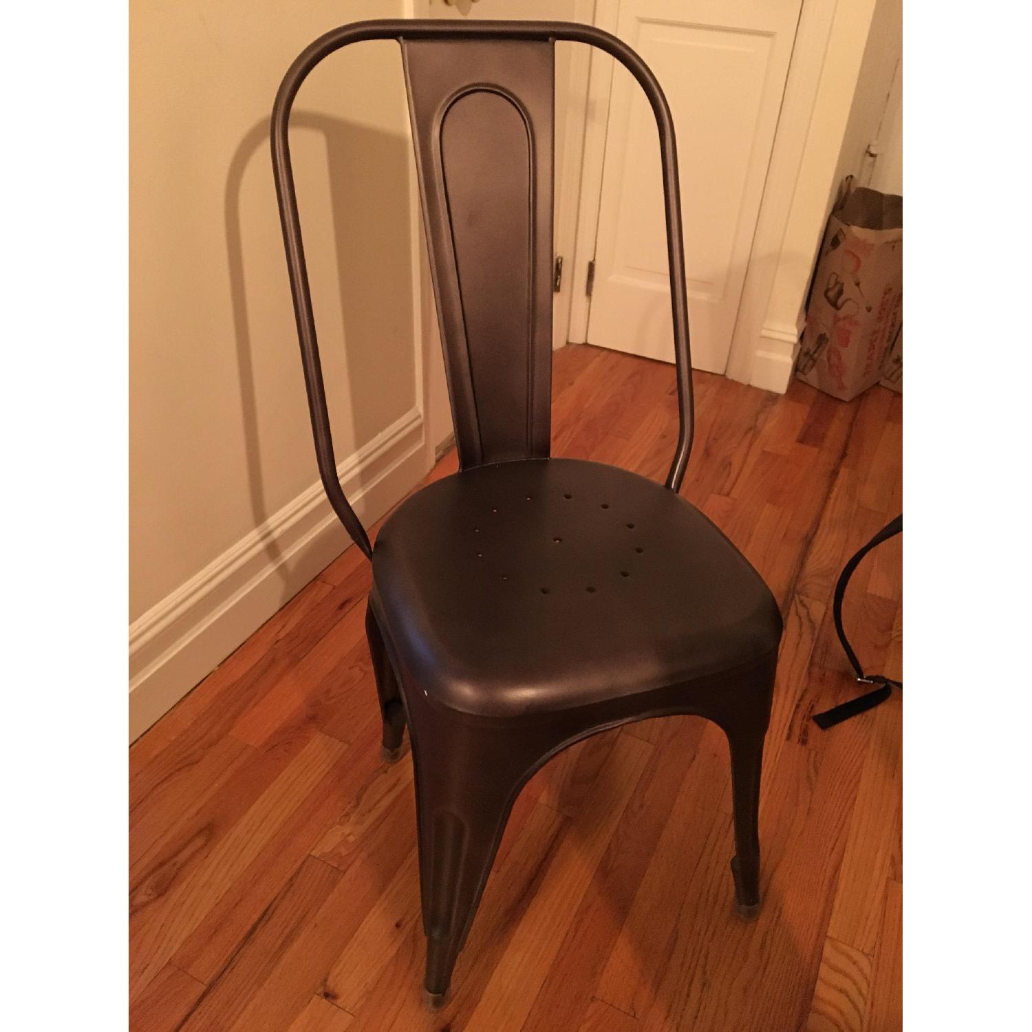 Restoration Hardware Burnished Steel Remy Side Chair - image-5