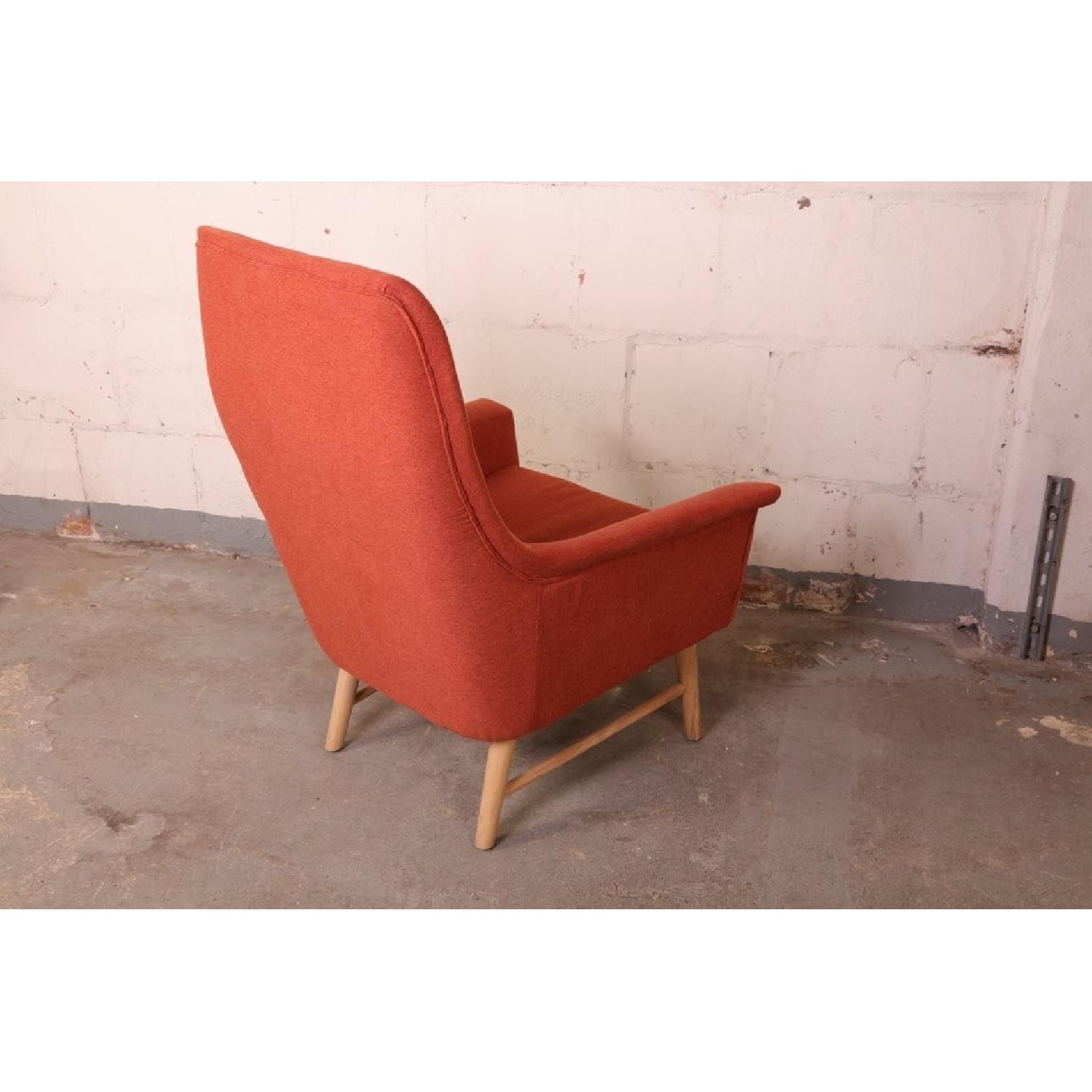 Mid-Century Burnt Orange Lounge Chair - image-2