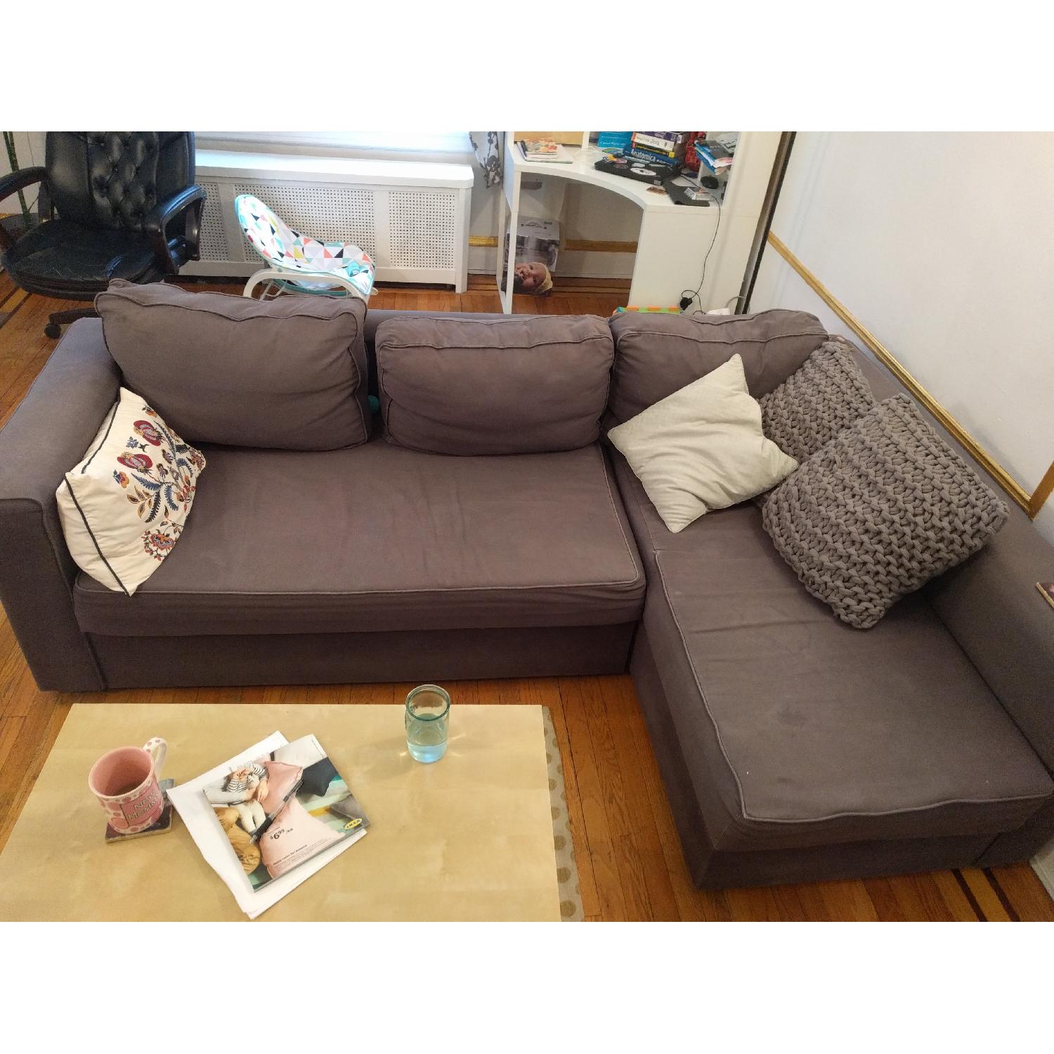 Ikea Manstad Sleeper Sectional Sofa w/ Storage - image-3