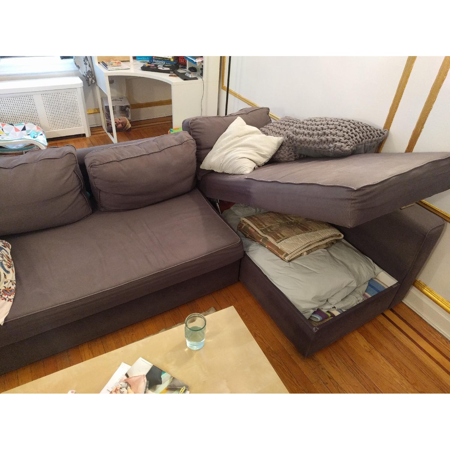 Ikea Manstad Sleeper Sectional Sofa w/ Storage - image-5