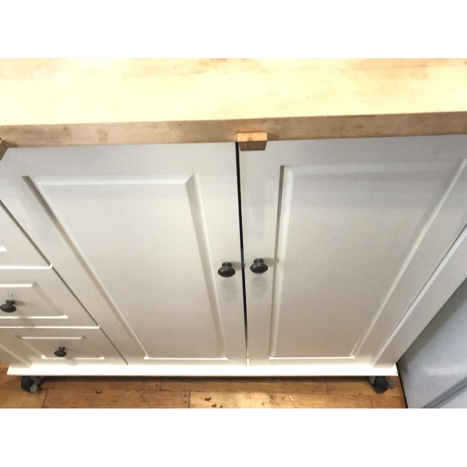 Crate & Barrel Somerset Rolling Kitchen Island - image-2