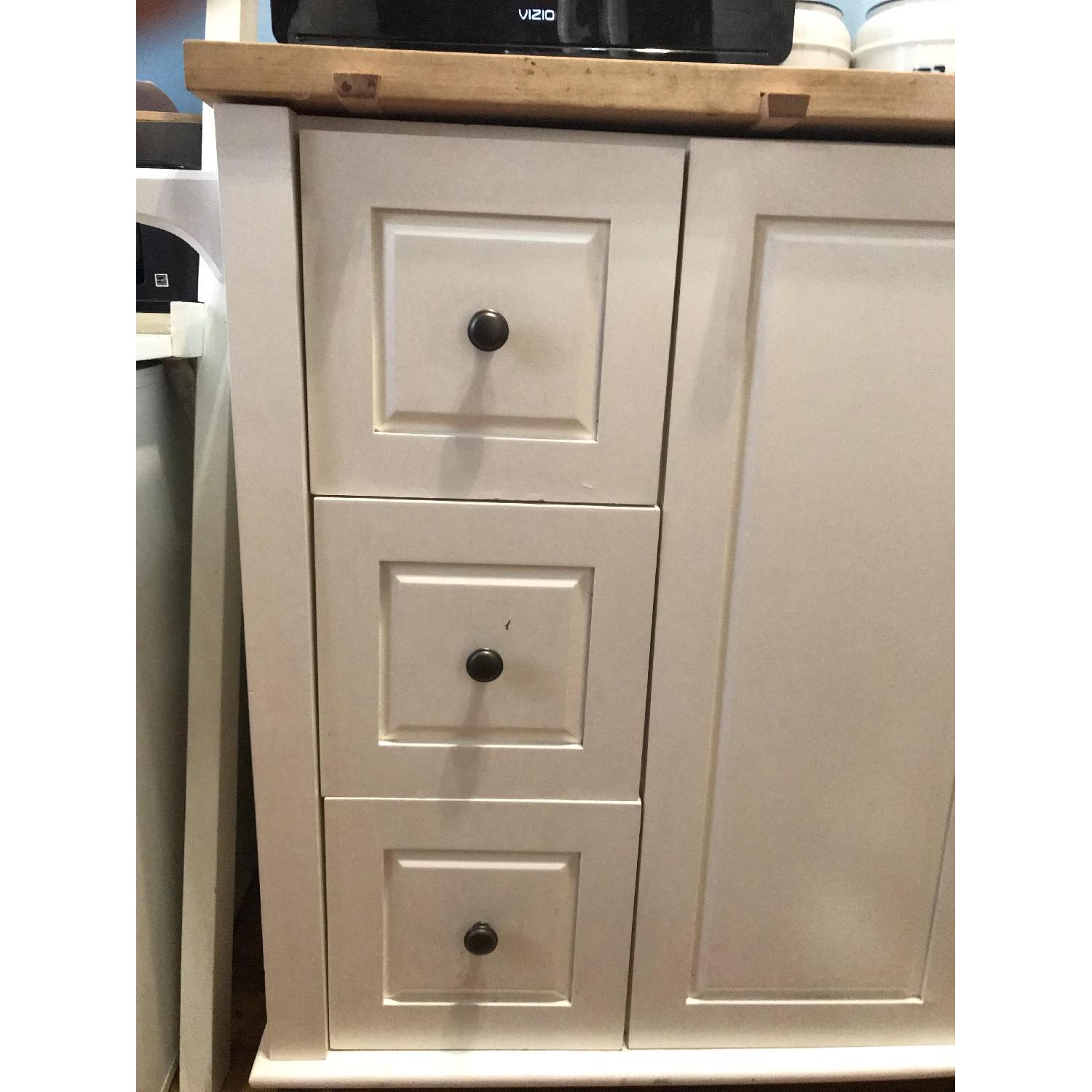 Crate & Barrel Somerset Rolling Kitchen Island - image-4