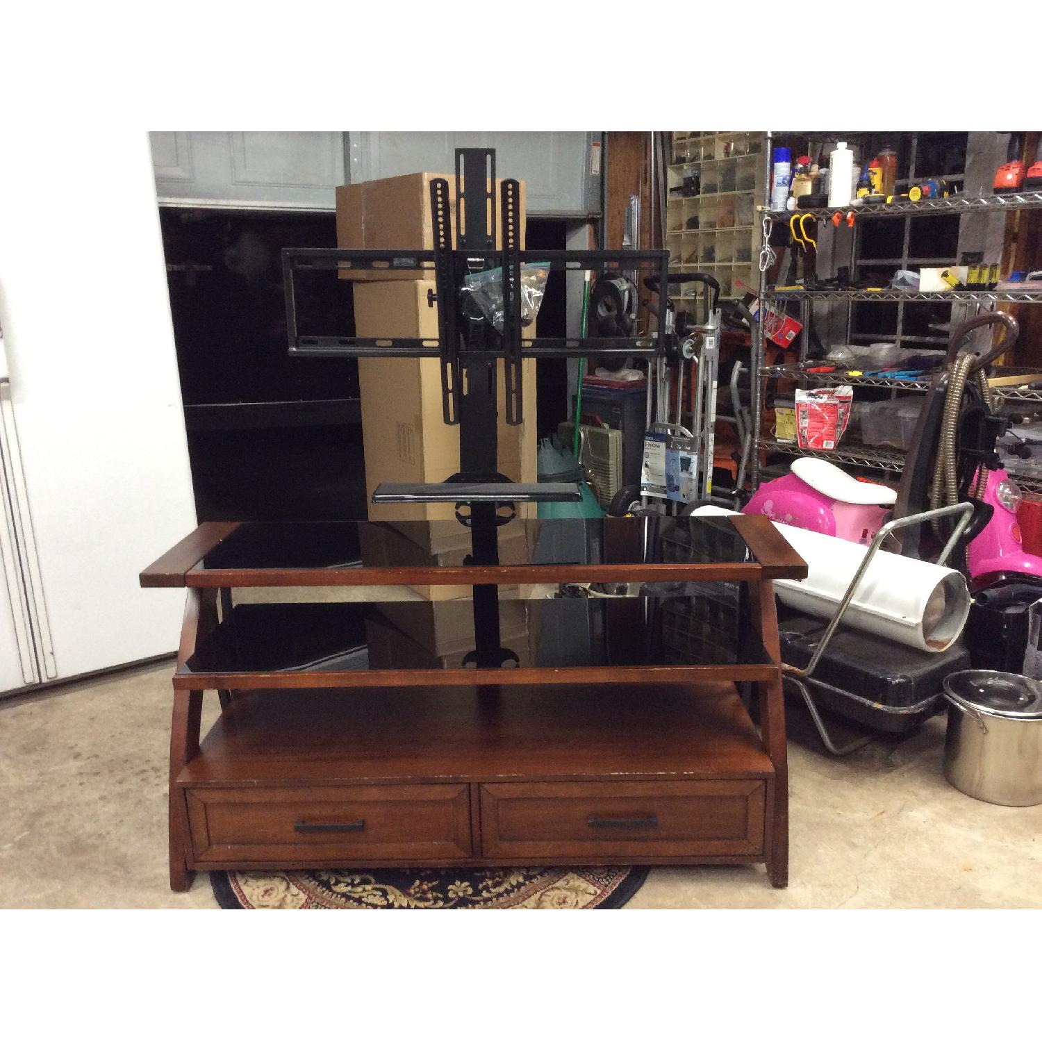 Crate & Barrel Wood TV Stand AptDeco