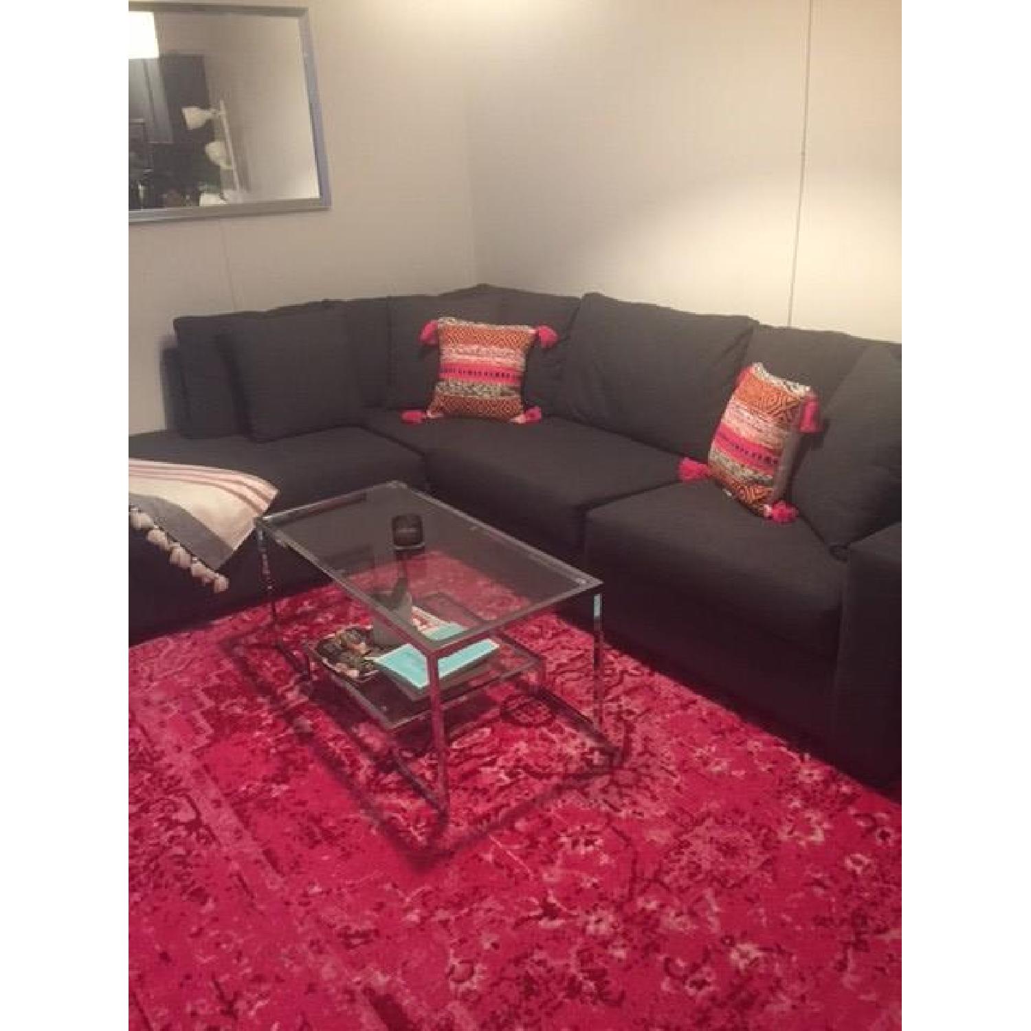 L-Facing Gray 2-Piece Sectional Sofa - image-1