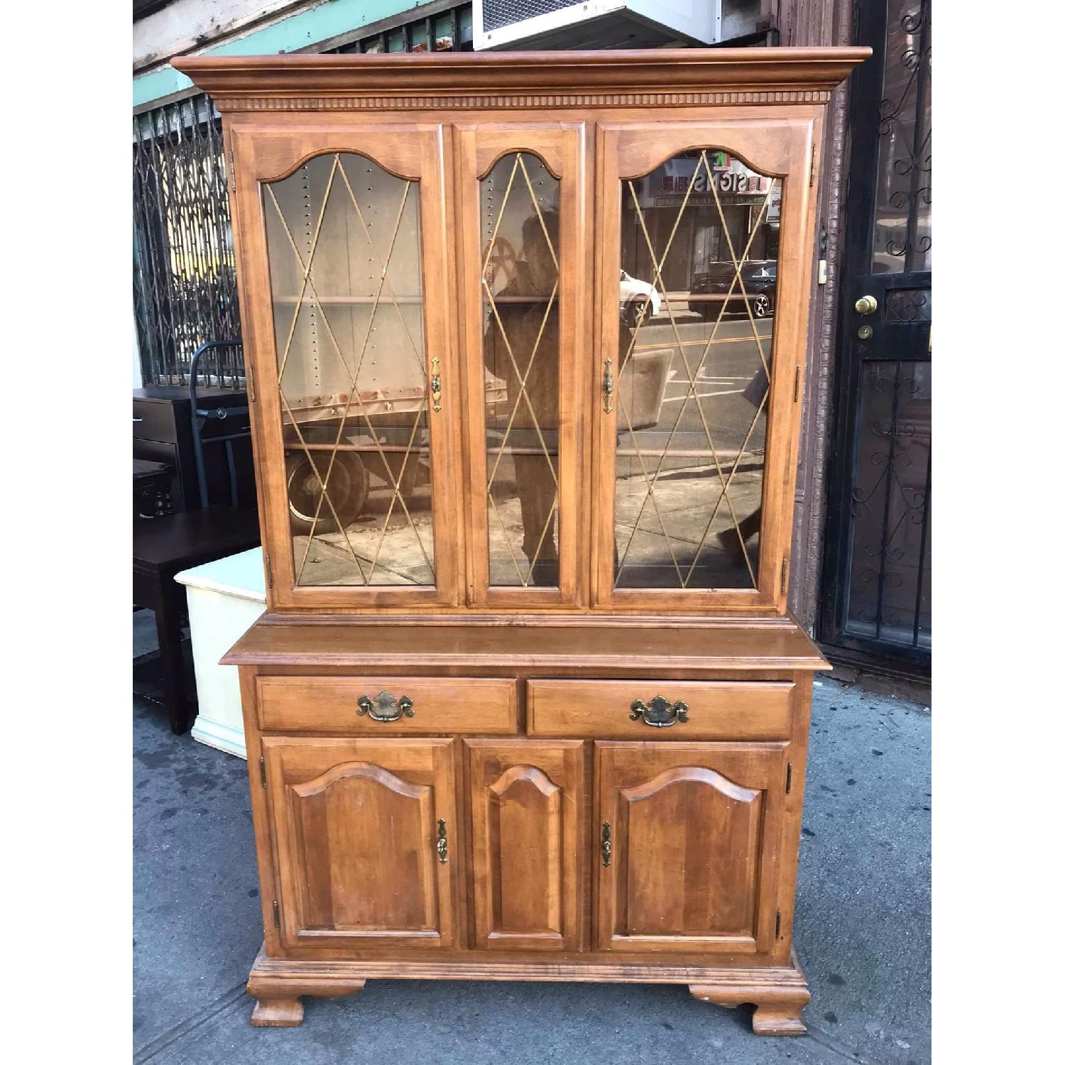 Ethan Allen Vintage 1970s Maple Cabinet - image-1