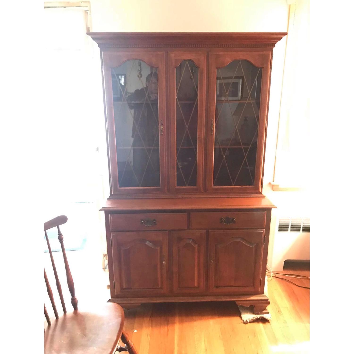 Ethan Allen Vintage 1970s Maple Cabinet - AptDeco
