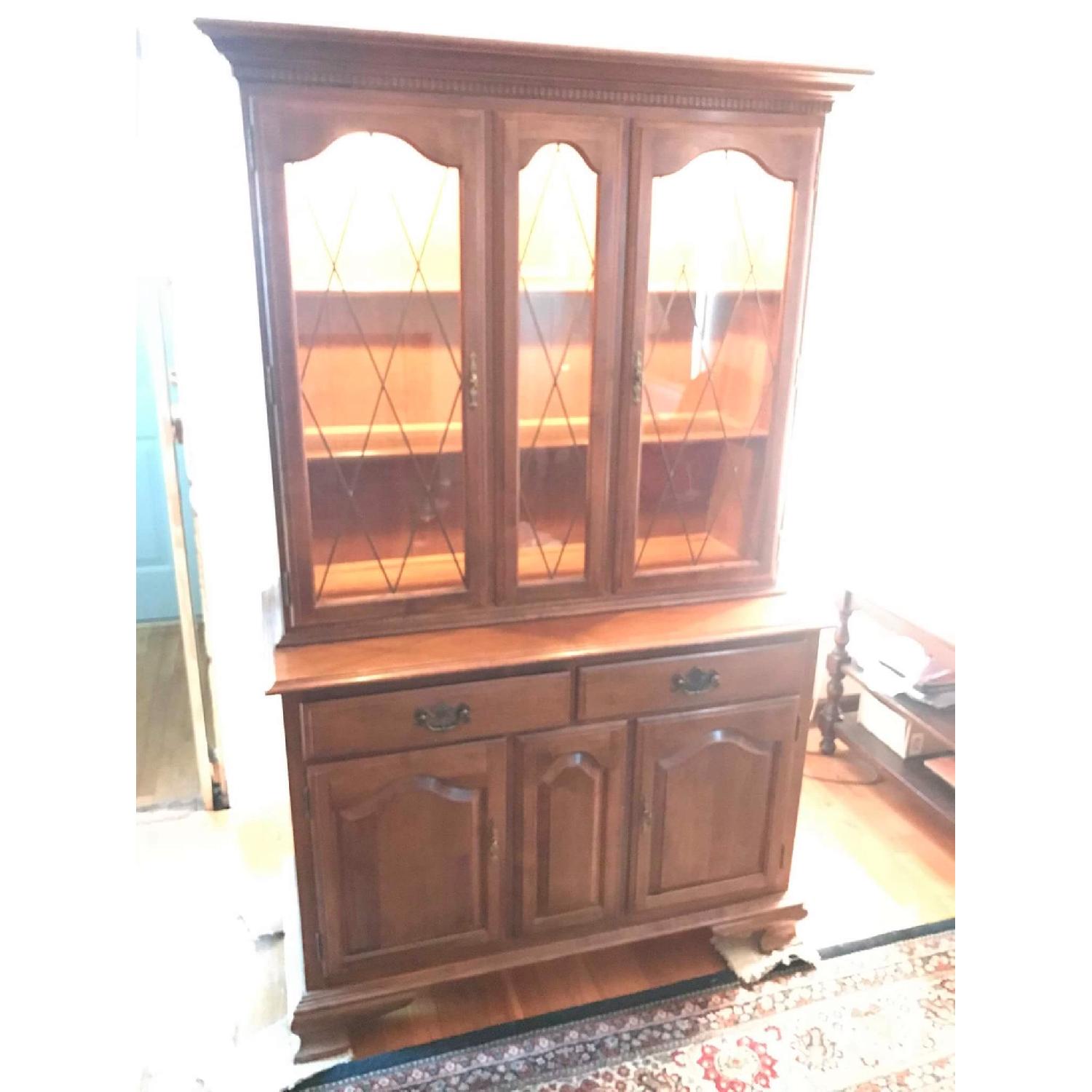 Ethan Allen Vintage 1970s Maple Cabinet - image-22