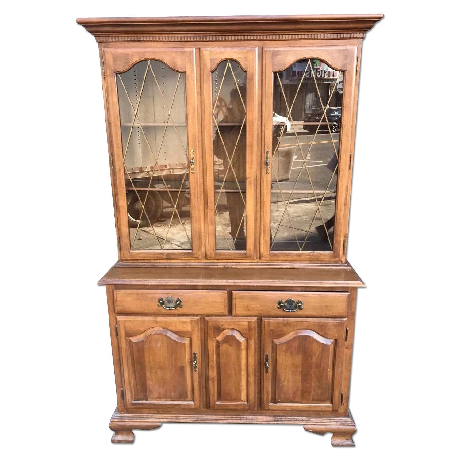 Ethan Allen Vintage 1970s Maple Cabinet - image-0