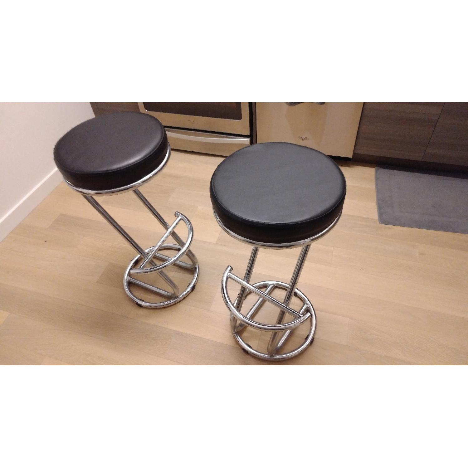 Black Metal Bar Stool - image-1