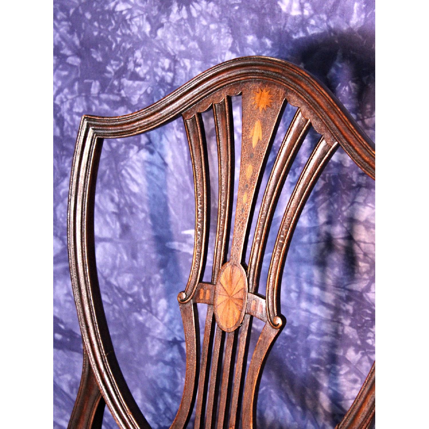 19th Century Antique Inlaid Hepplewhite Shield Back Chair - image-1